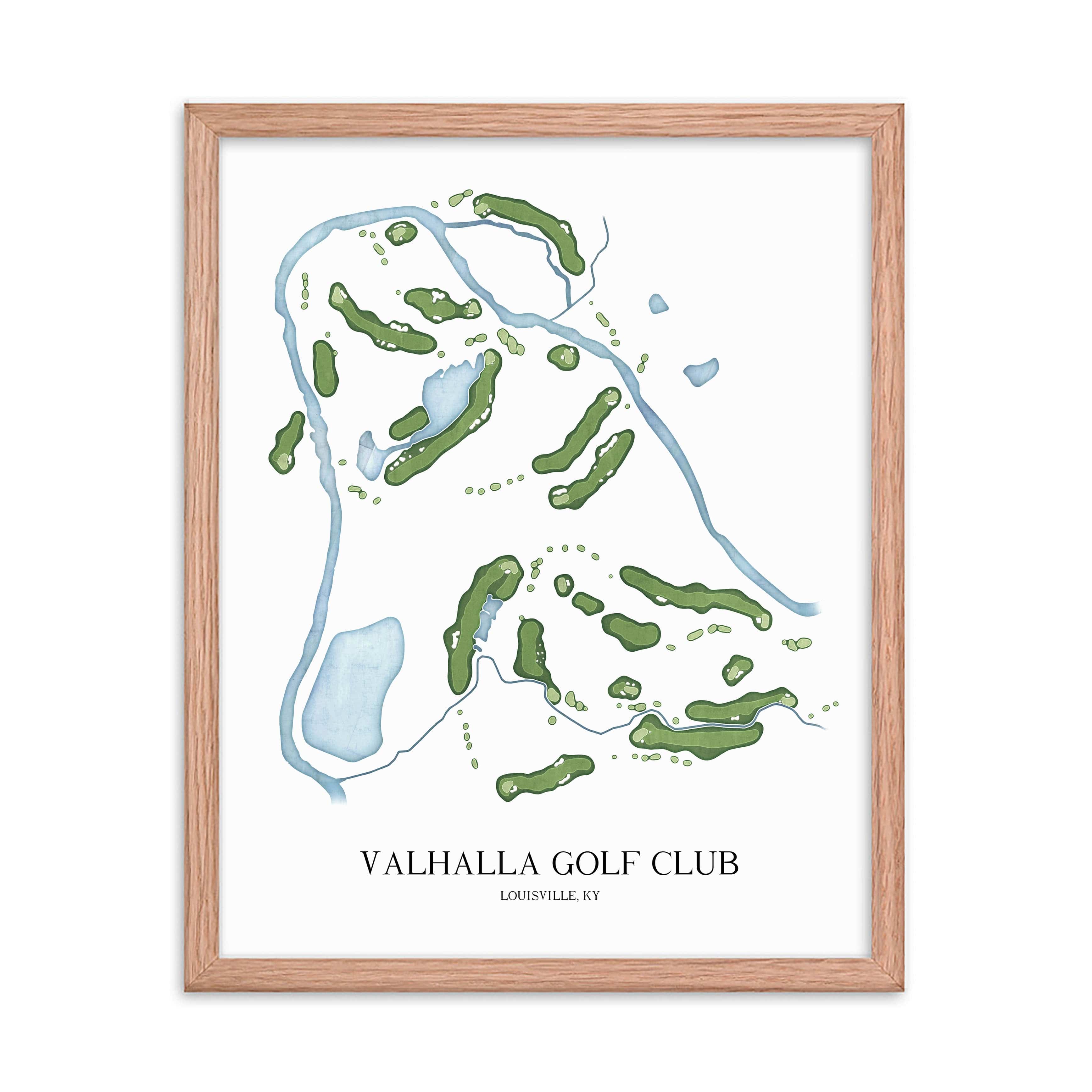 The 19th Hole Golf Shop - Golf Course Prints - Valhalla Golf Course Map Golf Map