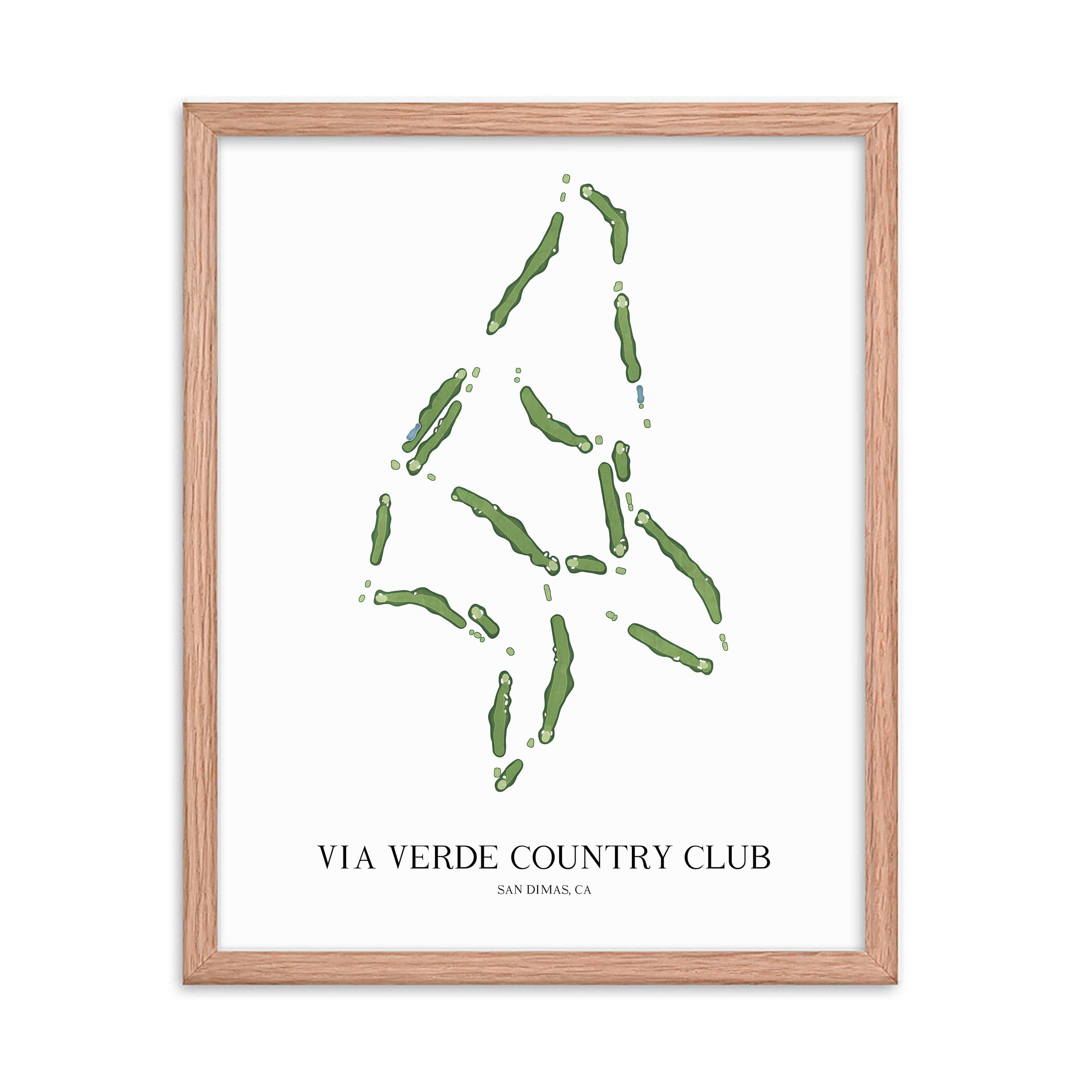 The 19th Hole Golf Shop - Golf Course Prints - Via Verde Country Club Golf Course Map Golf Map