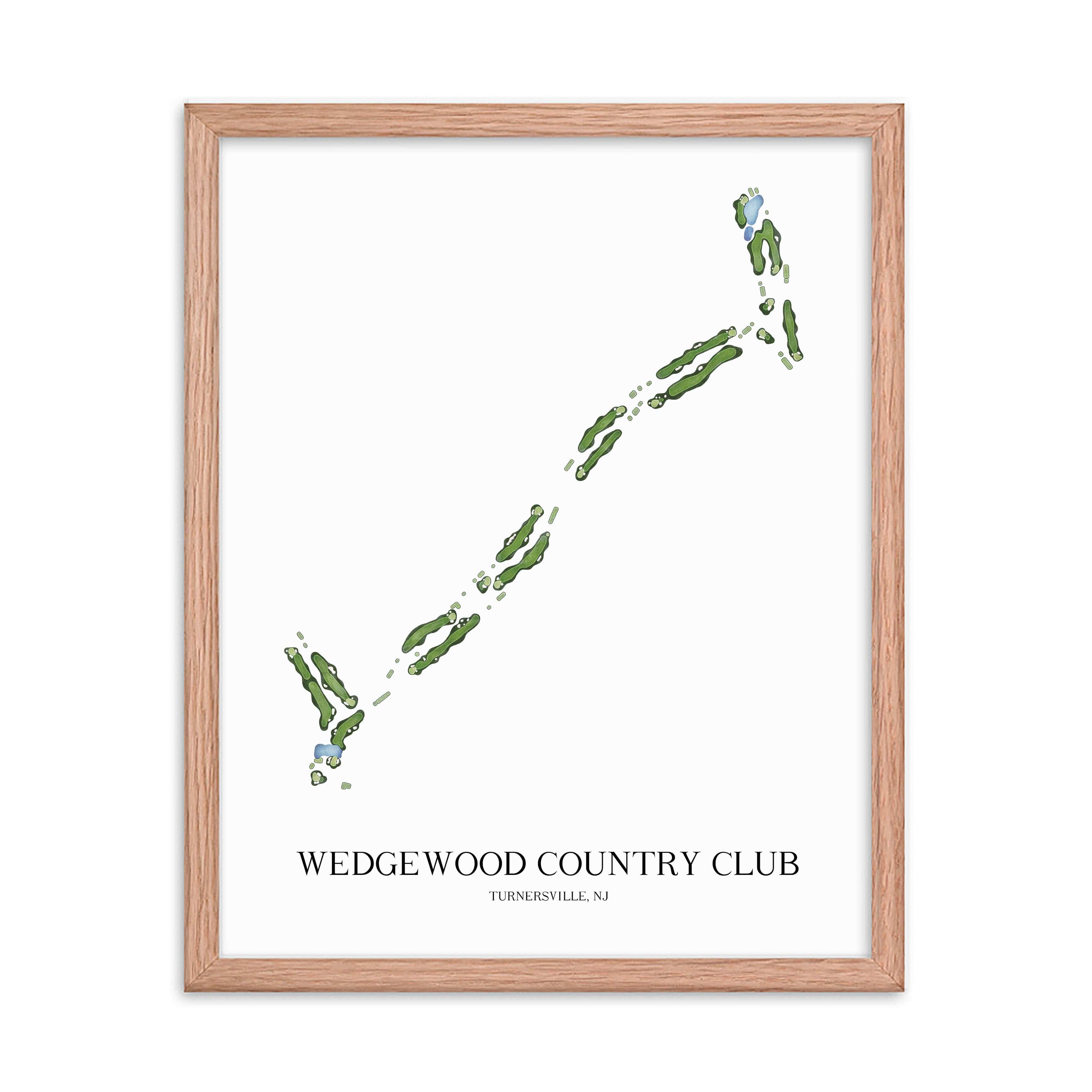 The 19th Hole Golf Shop - Golf Course Prints - Wedgewood Country Club Golf Course Map Golf Map