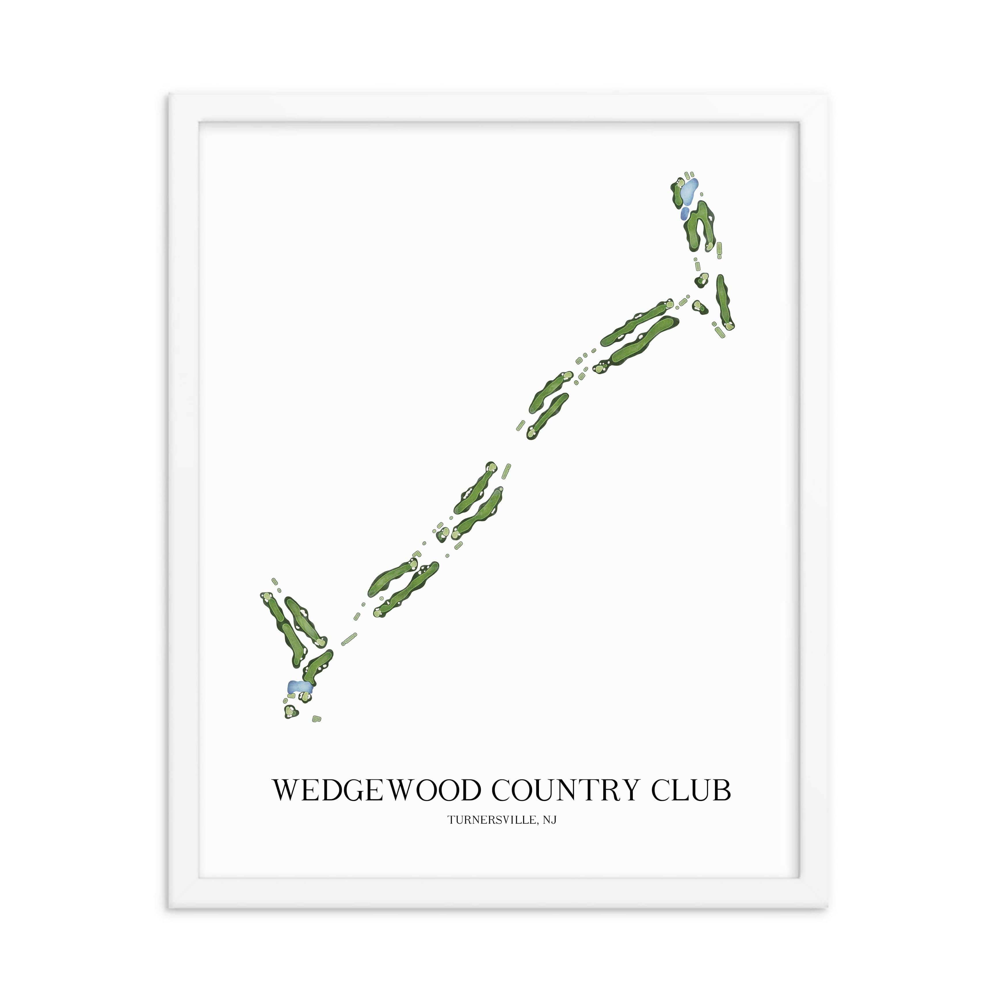 The 19th Hole Golf Shop - Golf Course Prints - Wedgewood Country Club Golf Course Map Golf Map