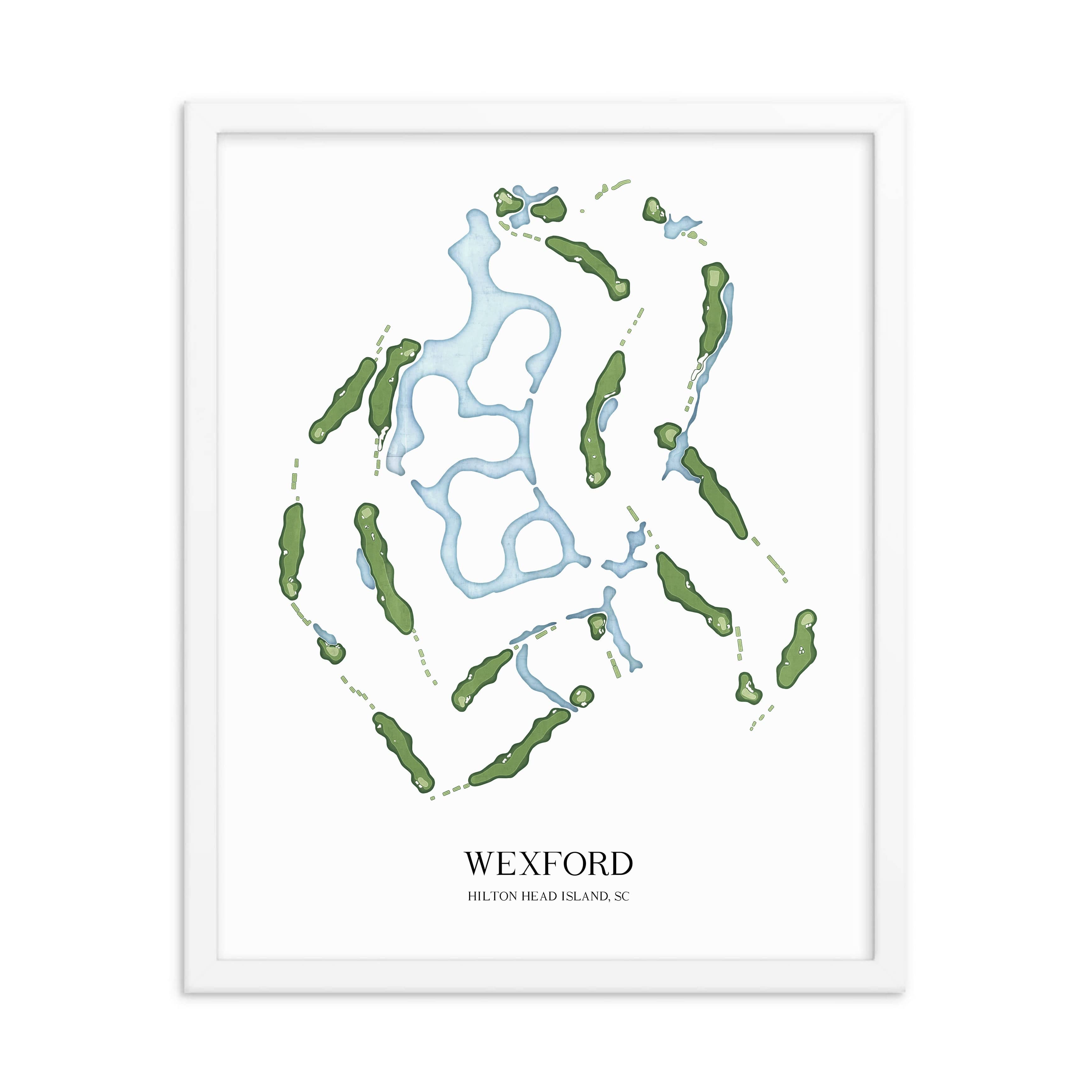 The 19th Hole Golf Shop - Golf Course Prints - Wexford Golf Course Map Golf Map