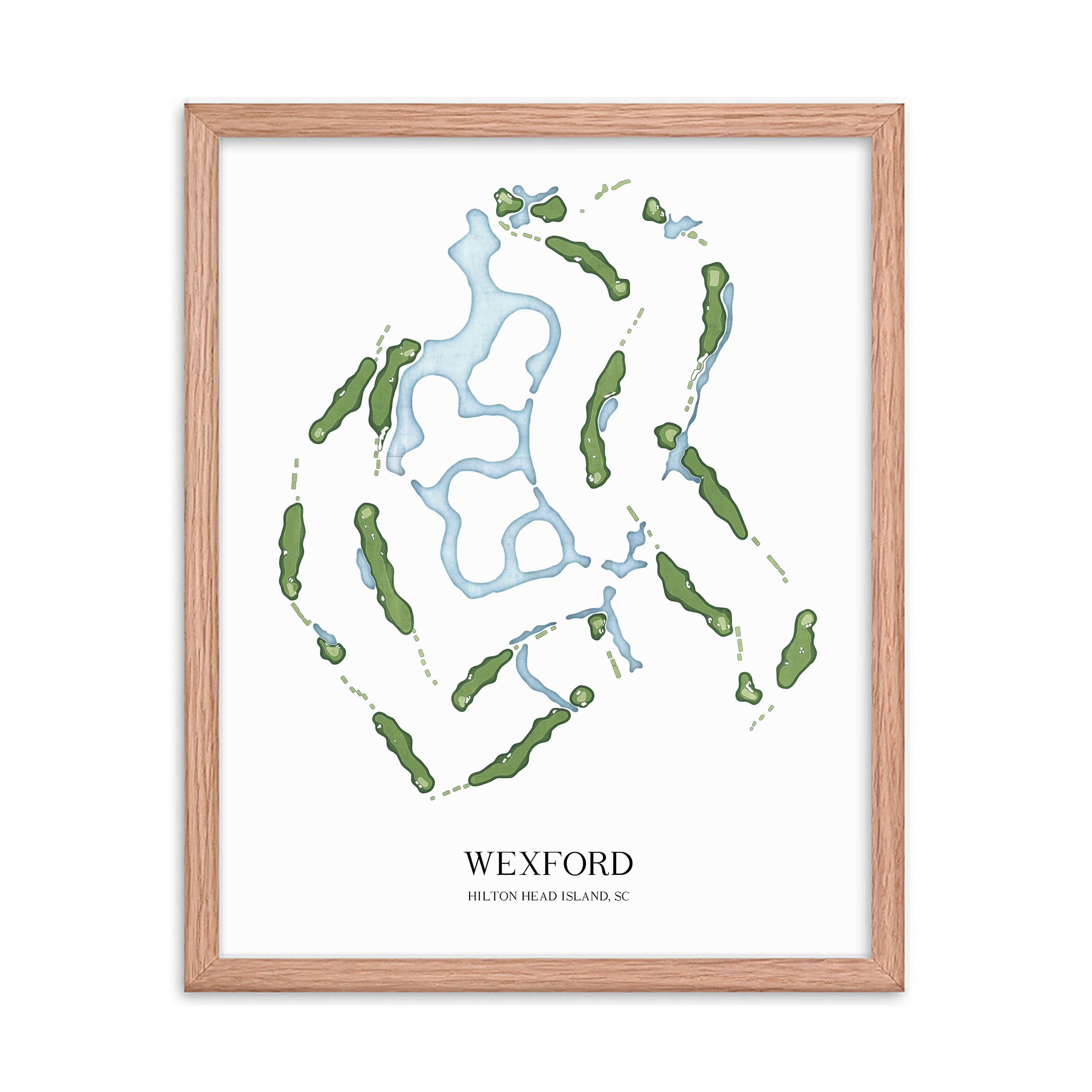 The 19th Hole Golf Shop - Golf Course Prints - Wexford Golf Course Map Golf Map
