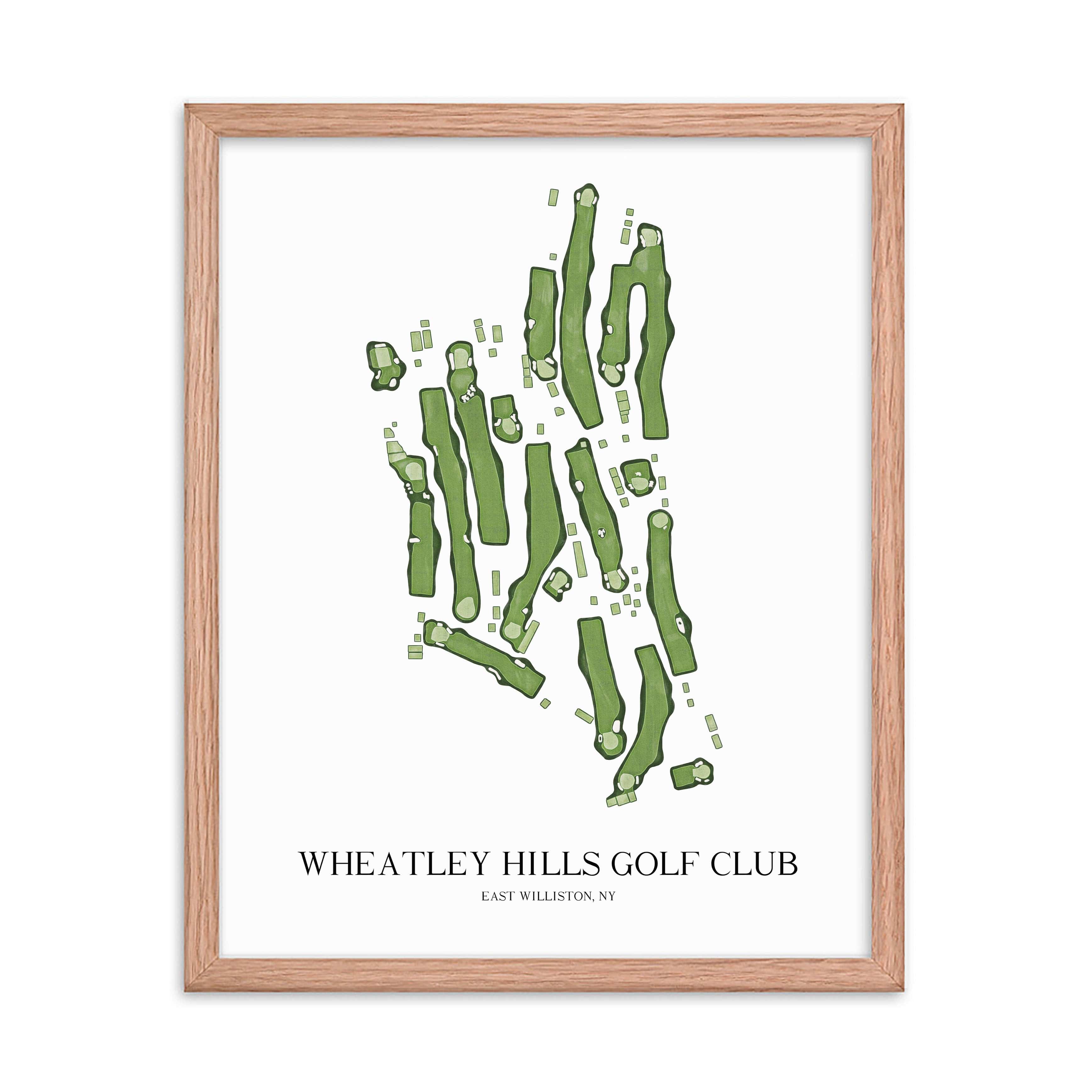 The 19th Hole Golf Shop - Golf Course Prints - Wheatley Hills Golf Club Golf Course Map Golf Map