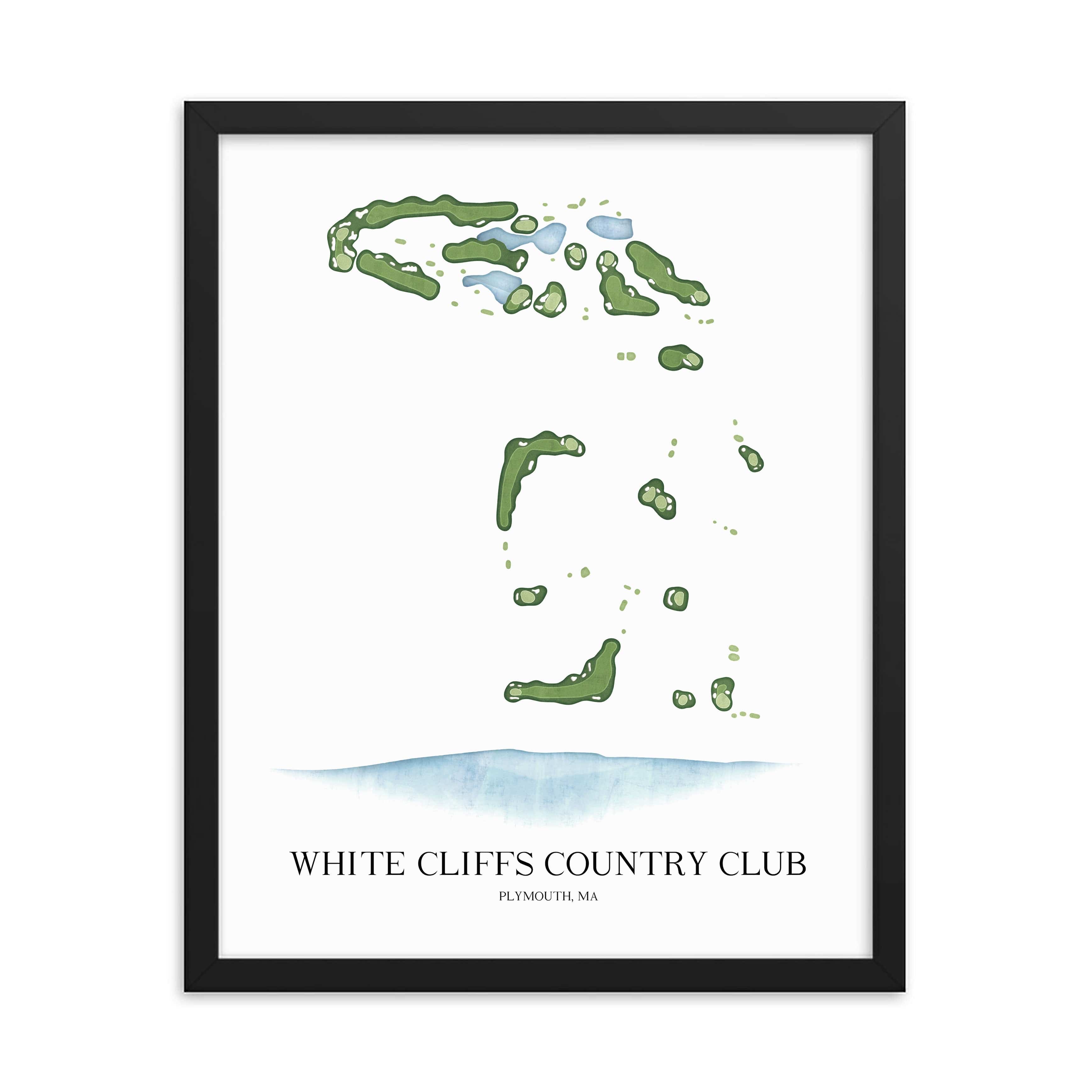 The 19th Hole Golf Shop - Golf Course Prints - White Cliffs Country Club Golf Course Map Golf Map