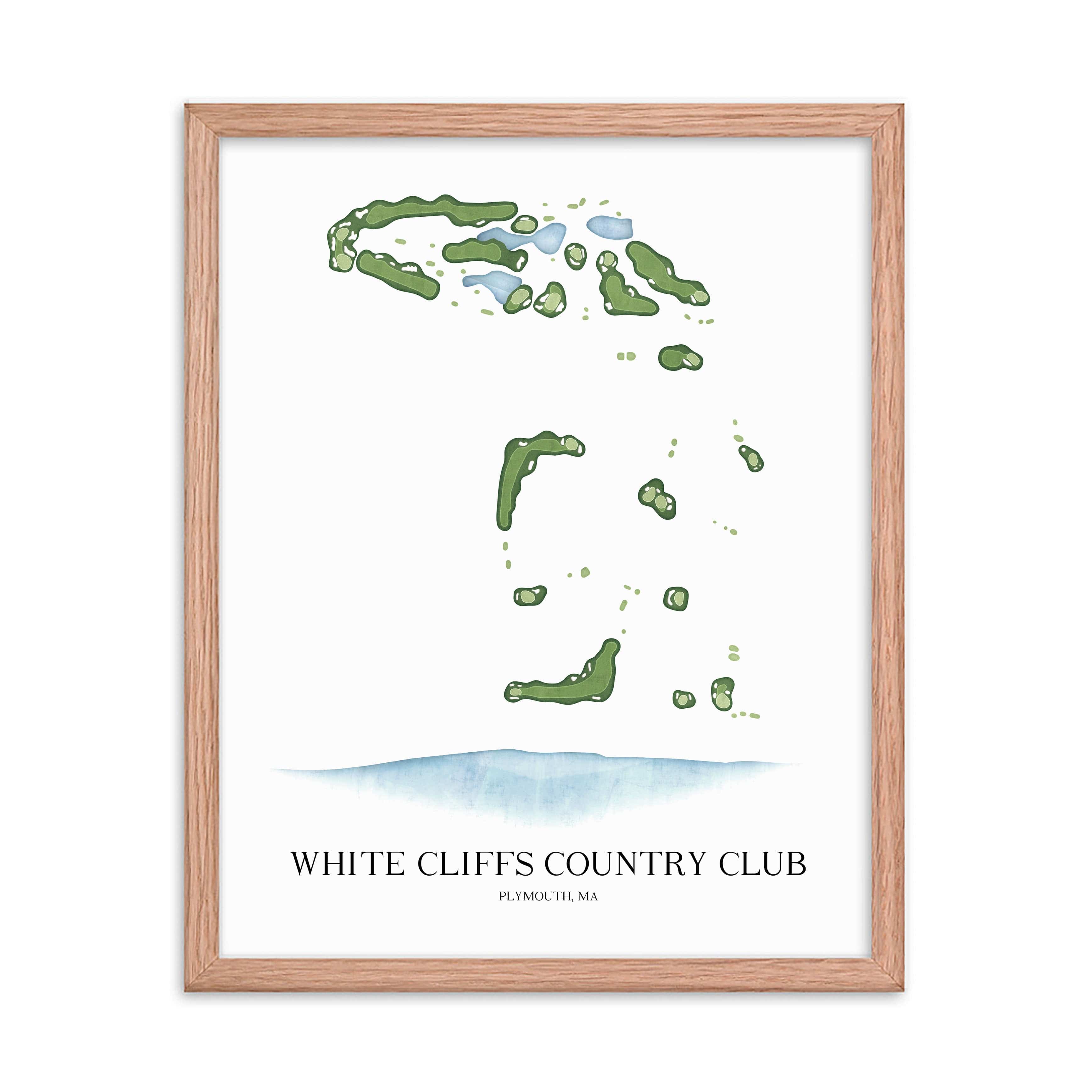 The 19th Hole Golf Shop - Golf Course Prints - White Cliffs Country Club Golf Course Map Golf Map