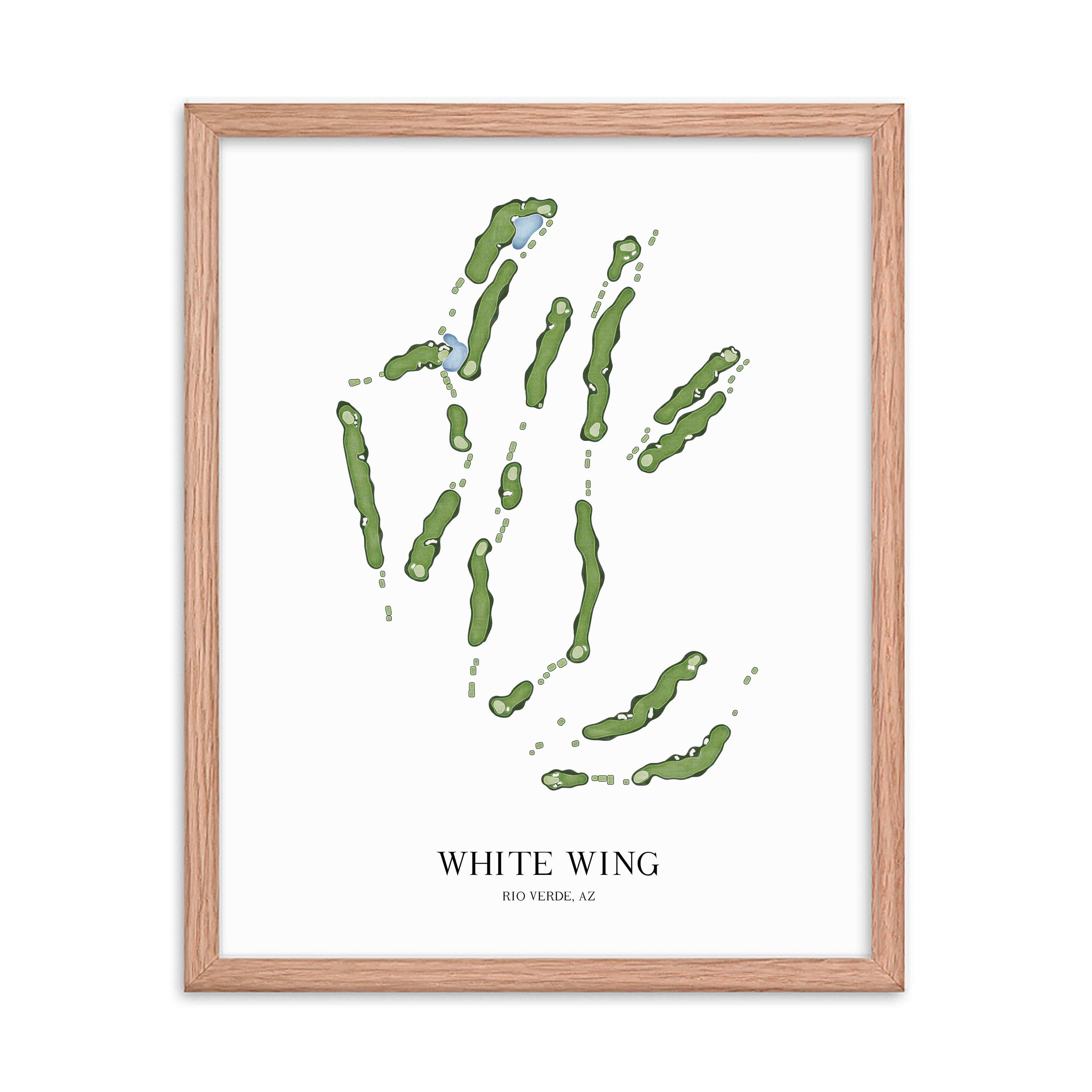 The 19th Hole Golf Shop - Golf Course Prints - White Wing Golf Course Map Golf Map