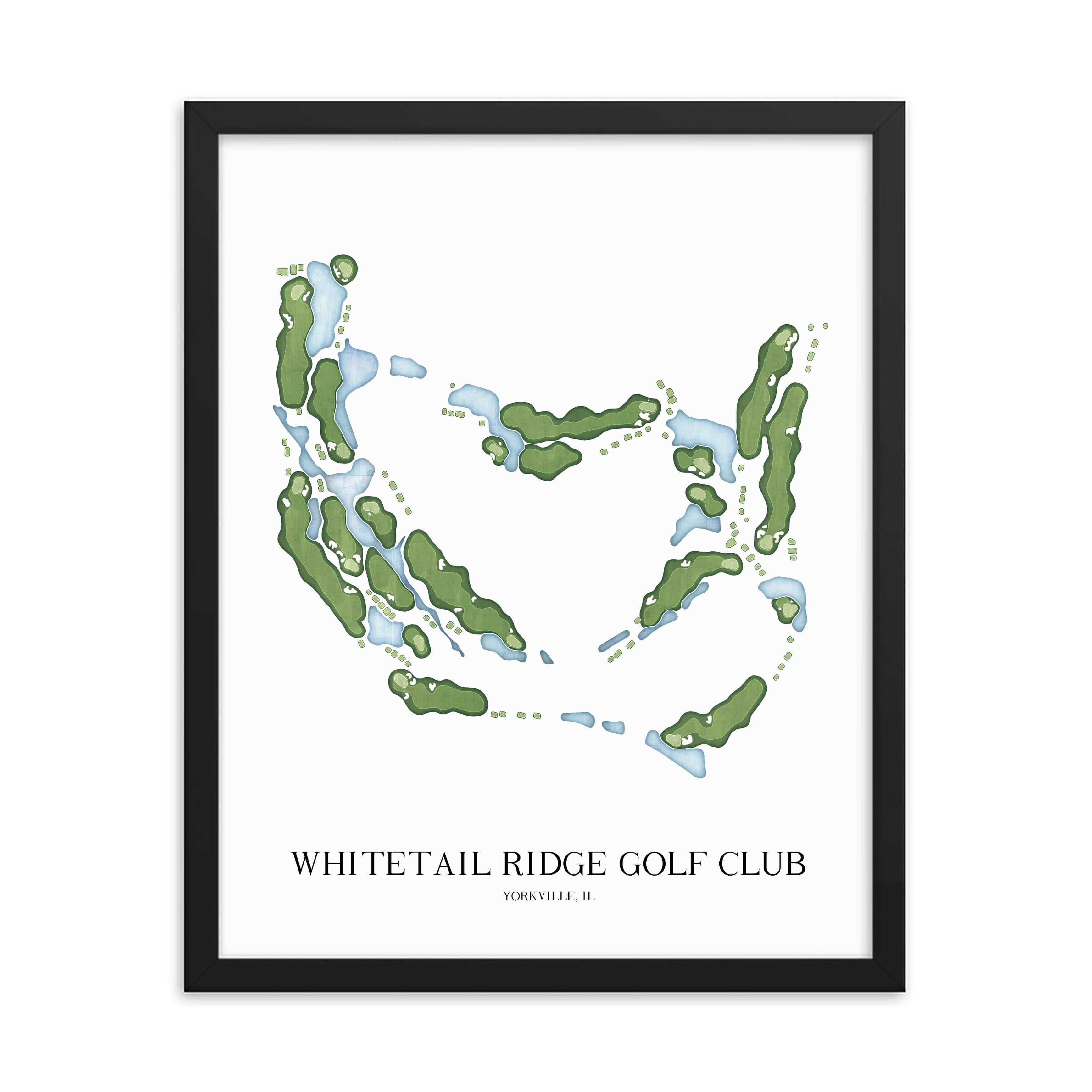 The 19th Hole Golf Shop - Golf Course Prints - Whitetail Ridge Golf Club Golf Course Map Golf Map