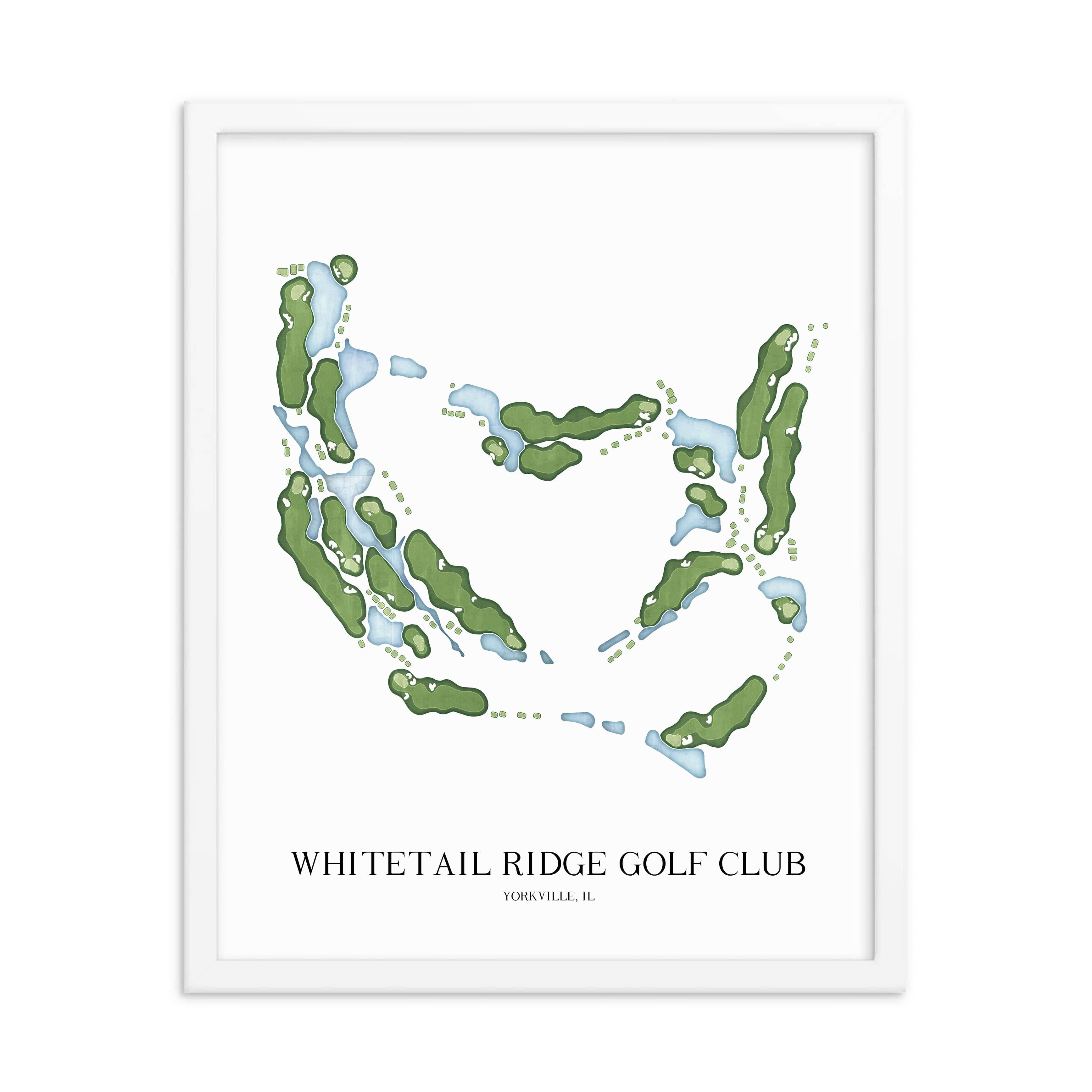 The 19th Hole Golf Shop - Golf Course Prints - Whitetail Ridge Golf Club Golf Course Map Golf Map