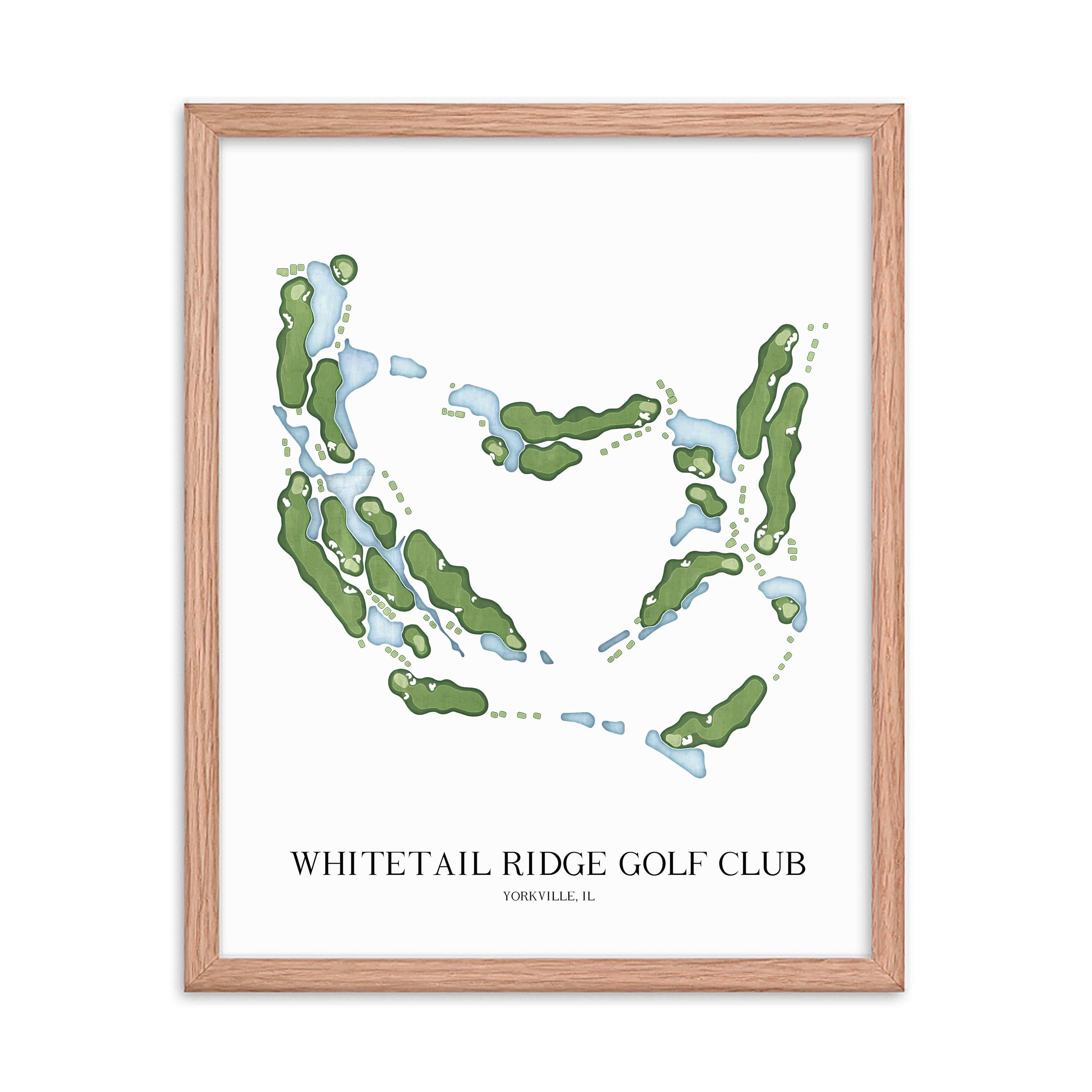 The 19th Hole Golf Shop - Golf Course Prints - Whitetail Ridge Golf Club Golf Course Map Golf Map