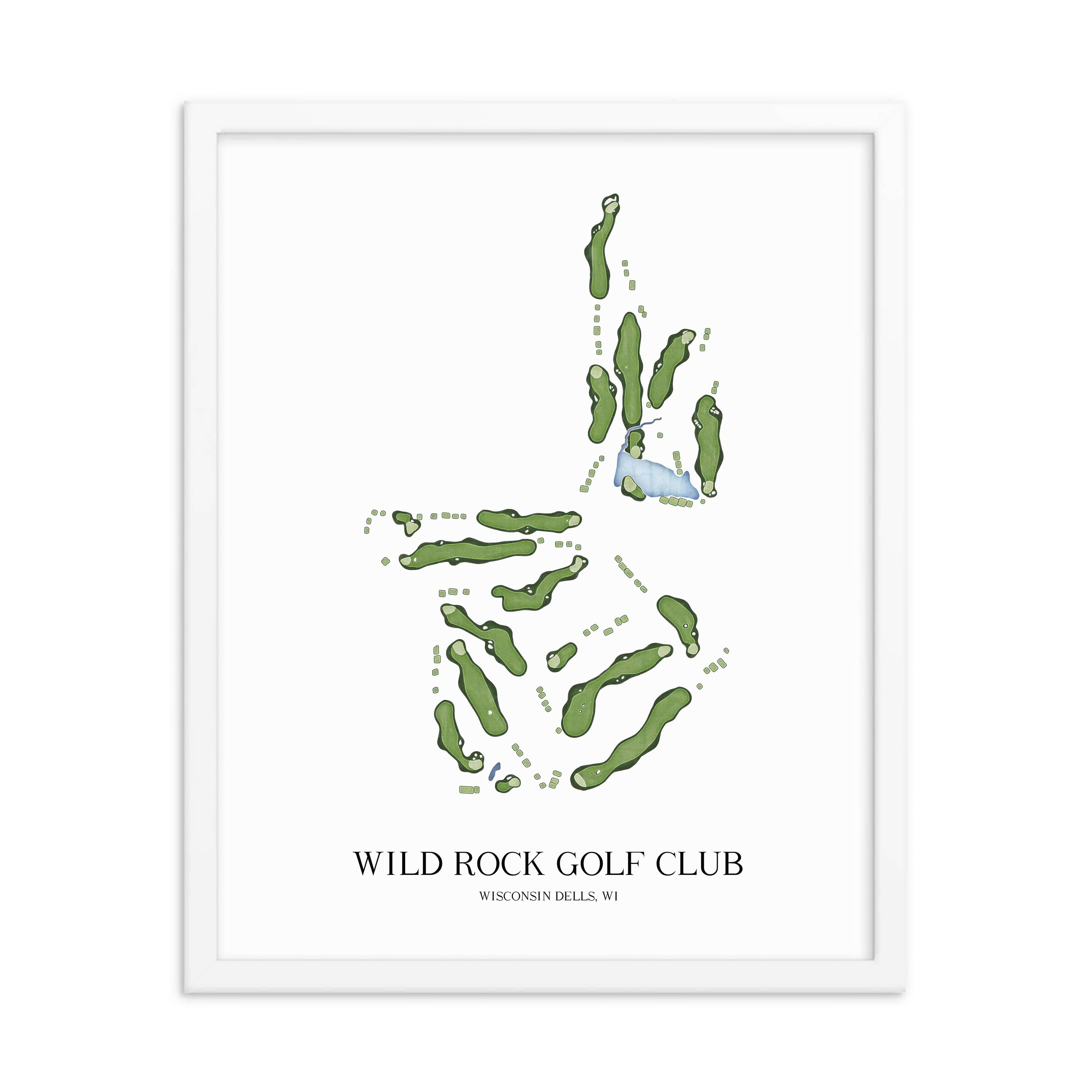 The 19th Hole Golf Shop - Golf Course Prints - Wild Rock Golf Club Golf Course Map Golf Map