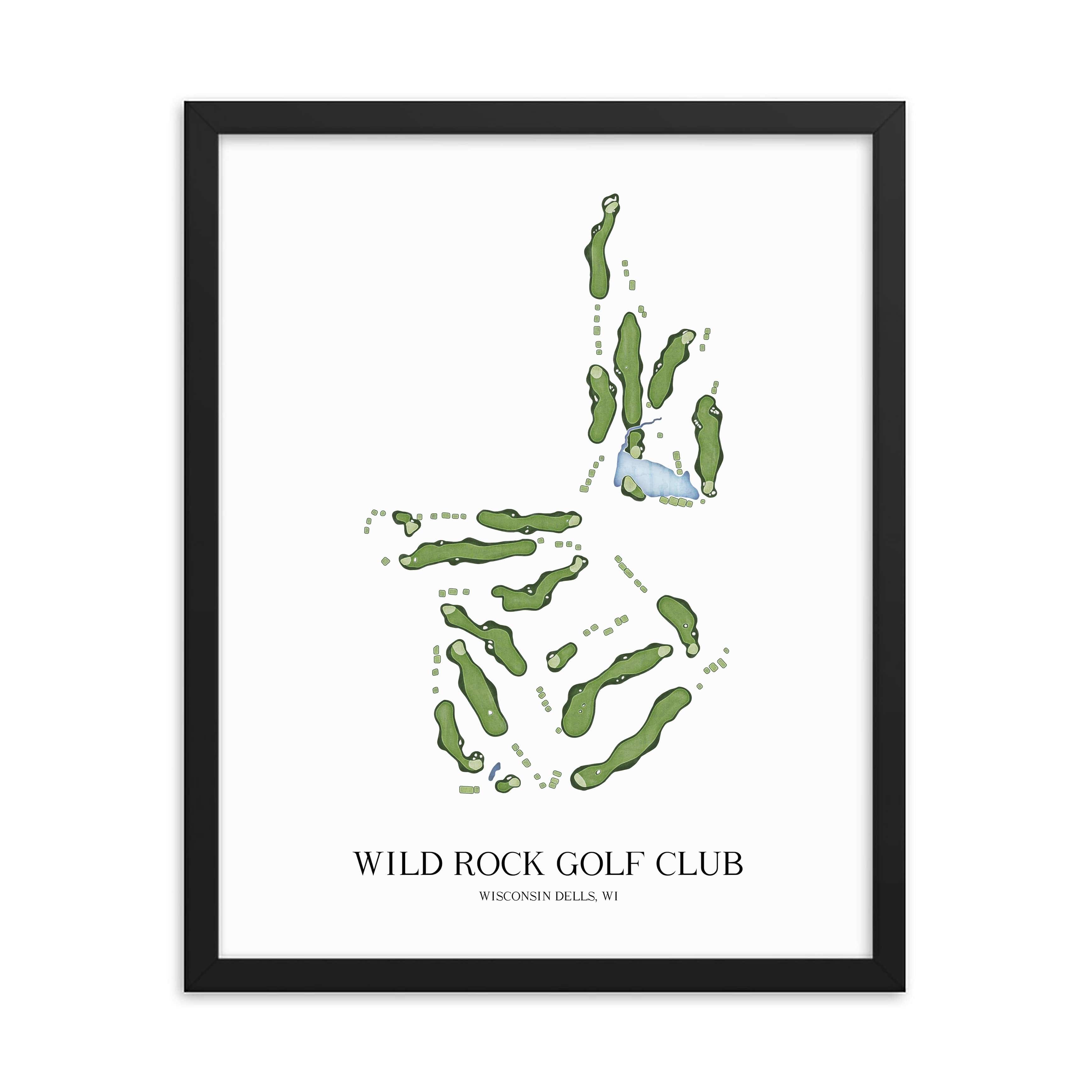 The 19th Hole Golf Shop - Golf Course Prints - Wild Rock Golf Club Golf Course Map Golf Map