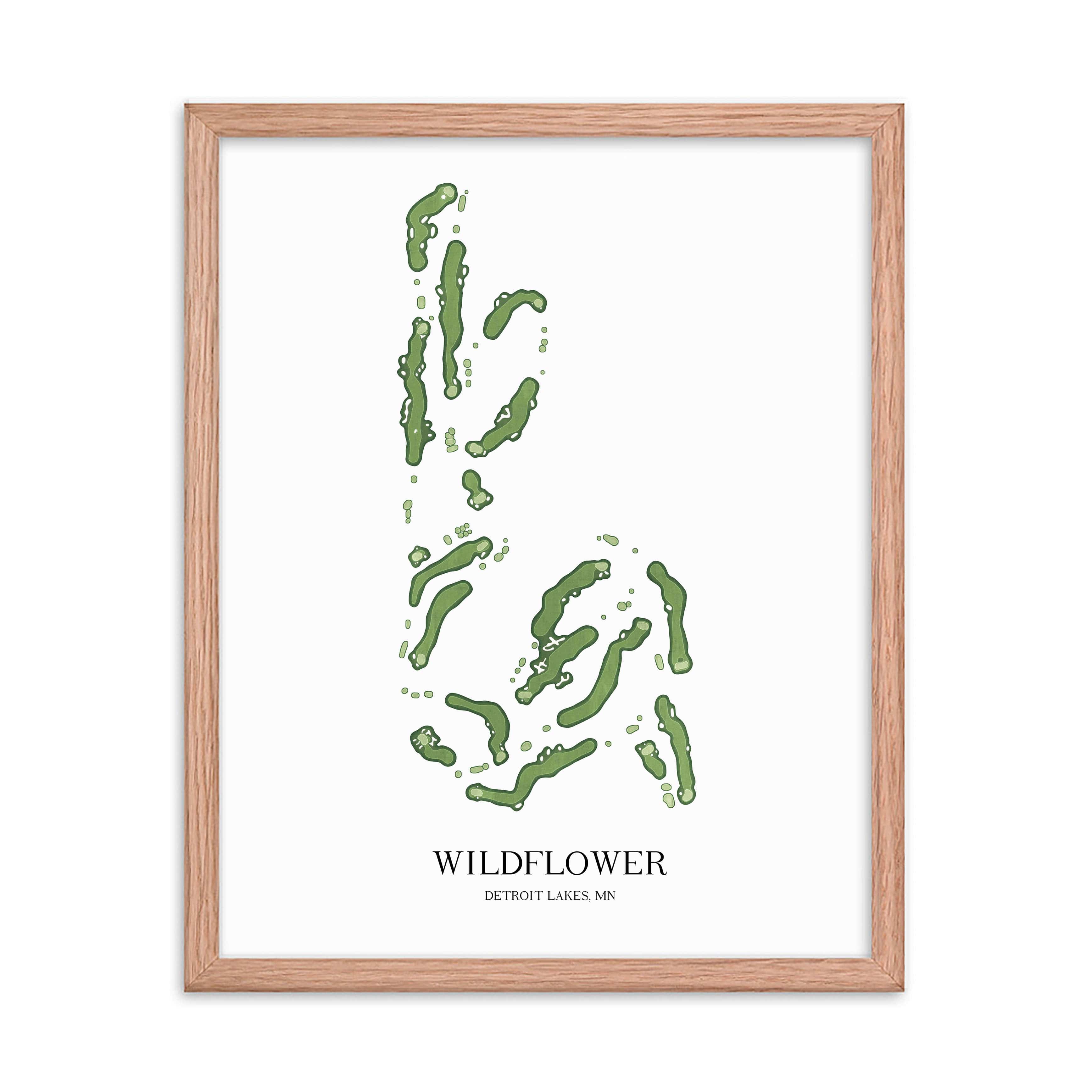 The 19th Hole Golf Shop - Golf Course Prints - Wildflower Golf Course Map Golf Map