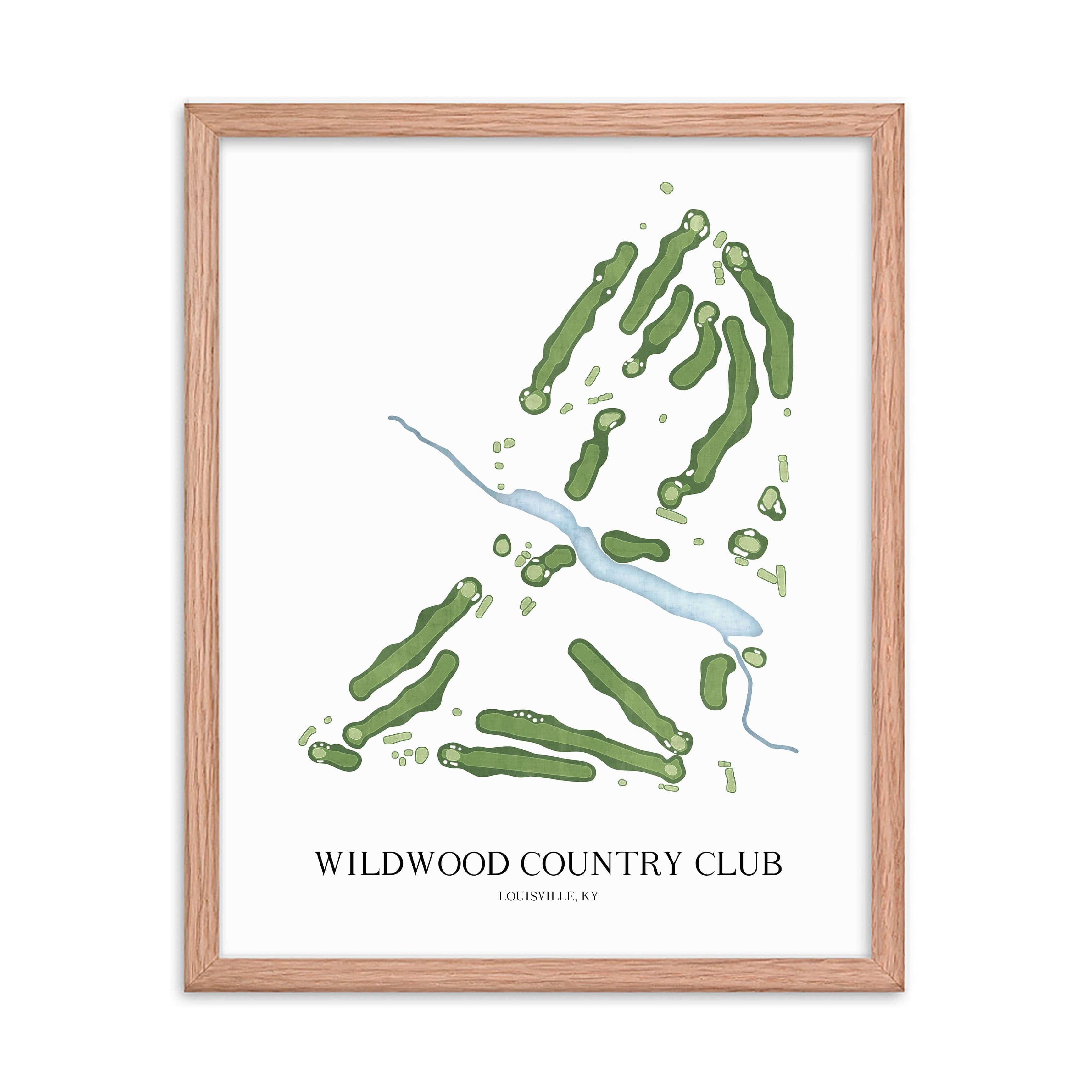 The 19th Hole Golf Shop - Golf Course Prints - Wildwood Country Club Golf Course Map Golf Map