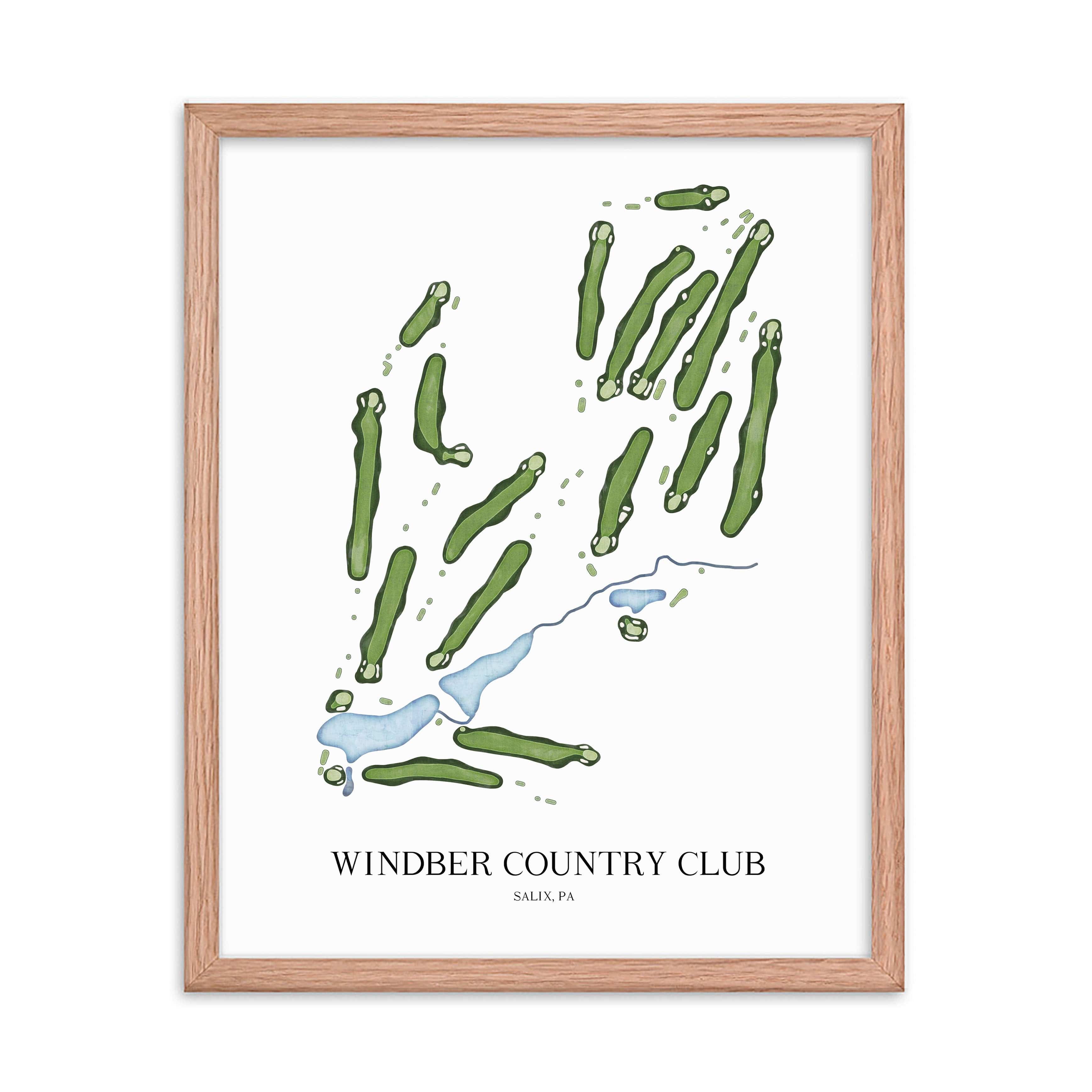 The 19th Hole Golf Shop - Golf Course Prints - Windber Country Club Golf Course Map Golf Map