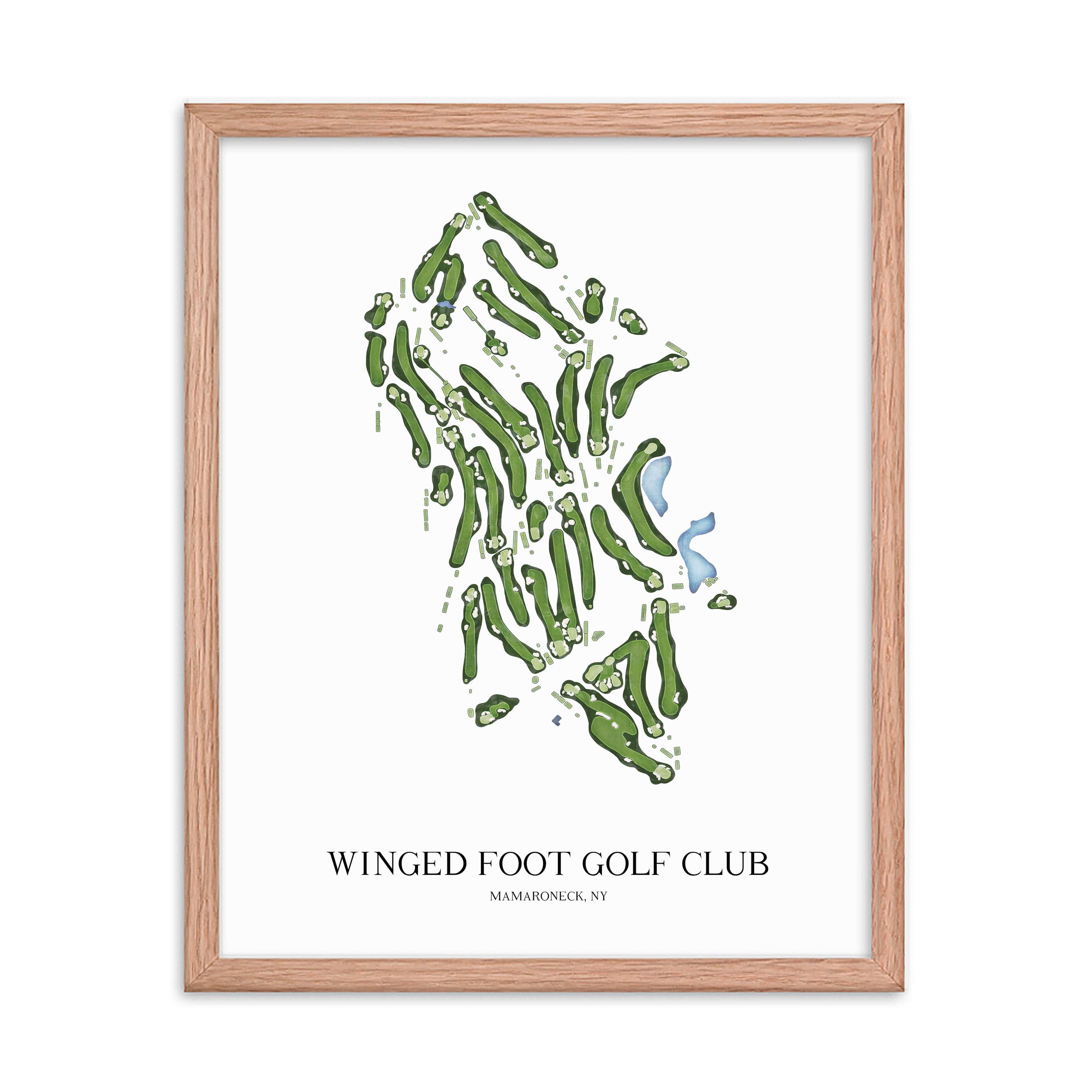 The 19th Hole Golf Shop - Golf Course Prints - Winged Foot Golf Club Golf Course Map Golf Map