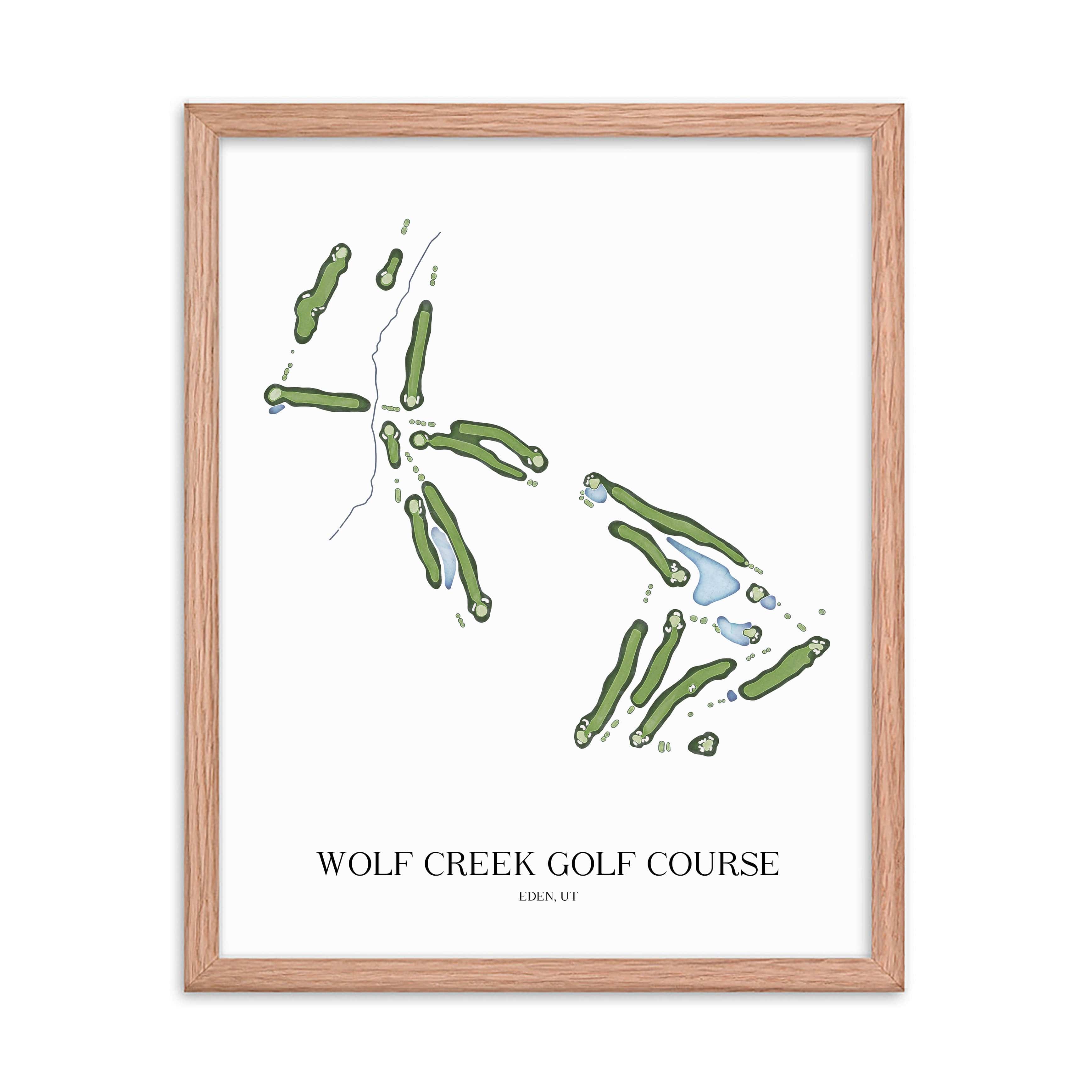 The 19th Hole Golf Shop - Golf Course Prints - Wolf Creek Golf Course Golf Course Map Golf Map