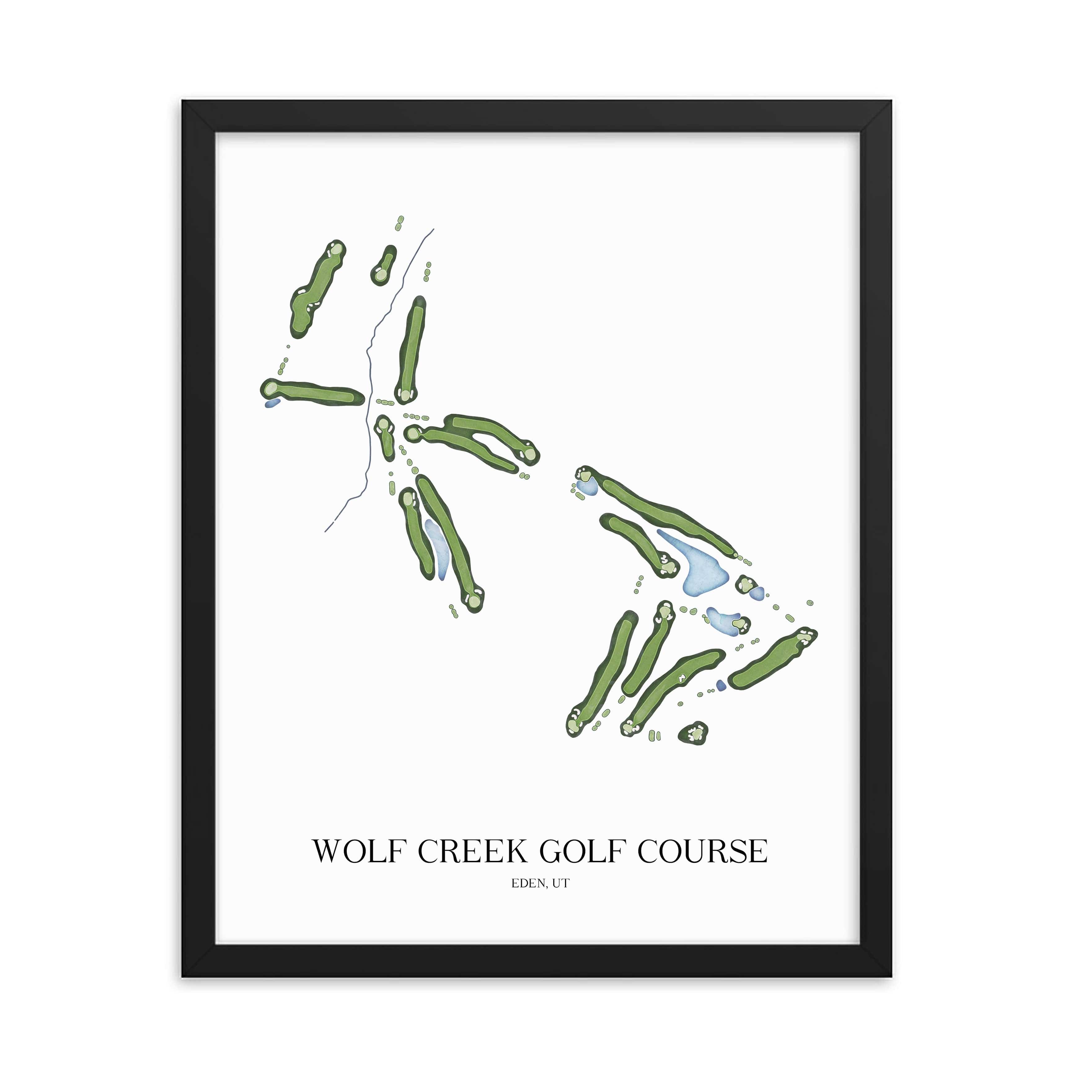 The 19th Hole Golf Shop - Golf Course Prints - Wolf Creek Golf Course Golf Course Map Golf Map