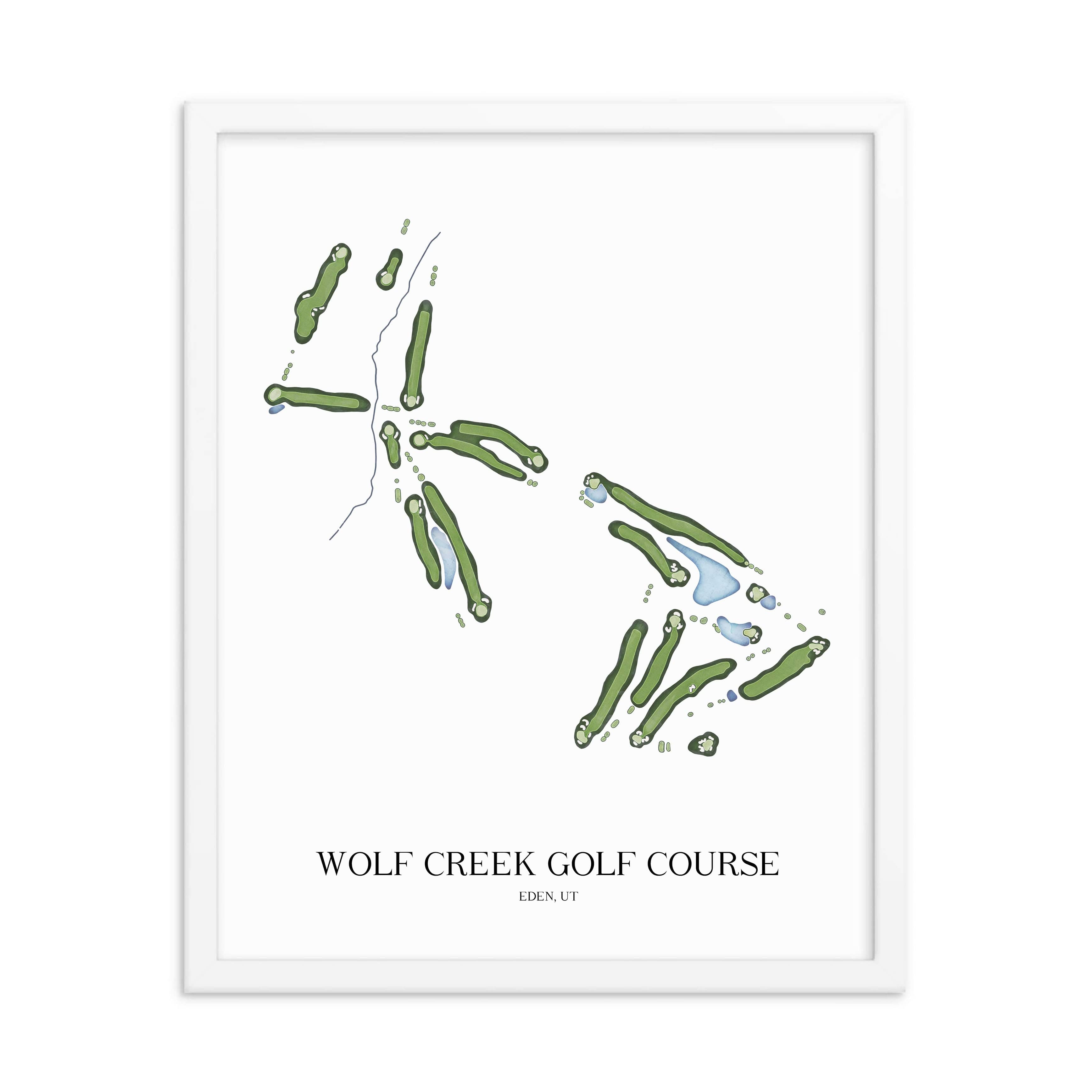 The 19th Hole Golf Shop - Golf Course Prints - Wolf Creek Golf Course Golf Course Map Golf Map