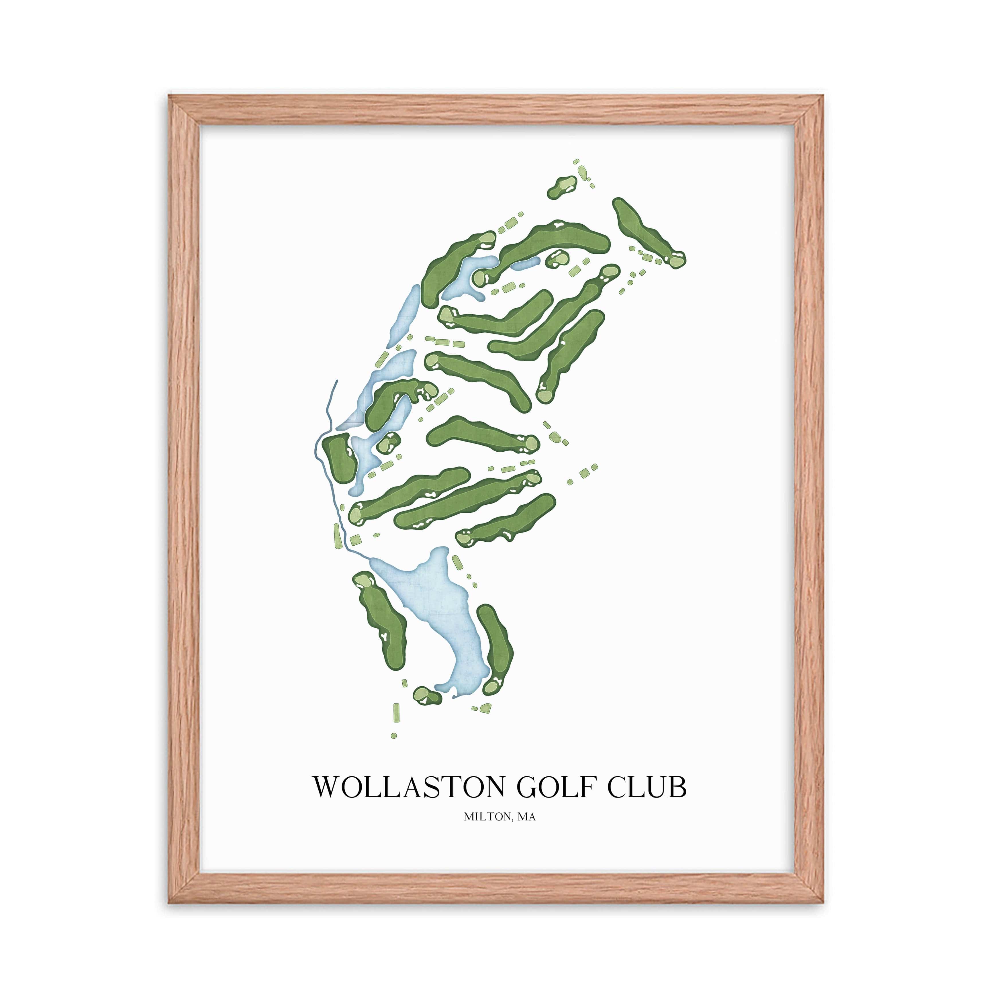 The 19th Hole Golf Shop - Golf Course Prints - Wollaston Golf Club Golf Course Map Golf Map