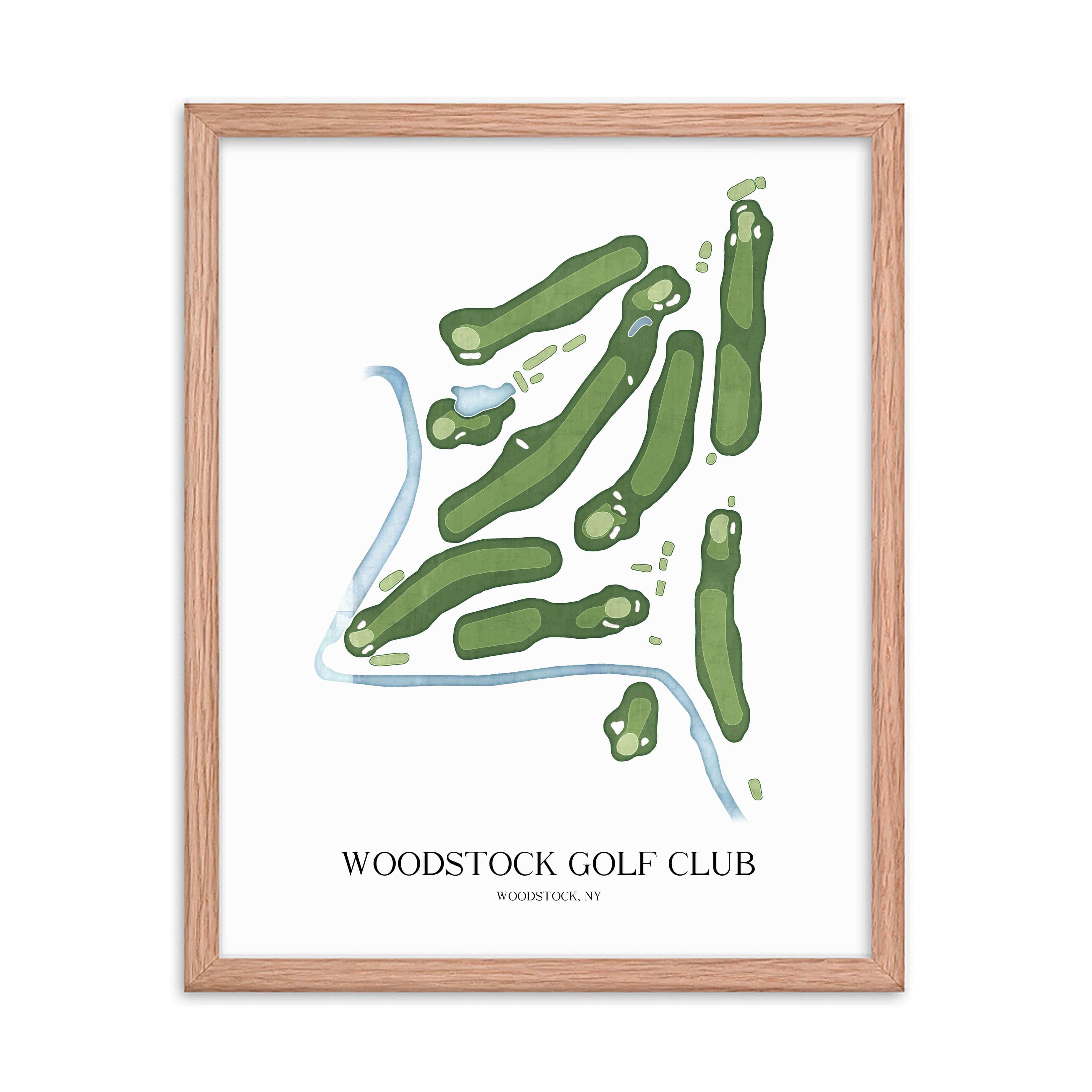 The 19th Hole Golf Shop - Golf Course Prints - Woodstock Golf Club Golf Course Map Golf Map