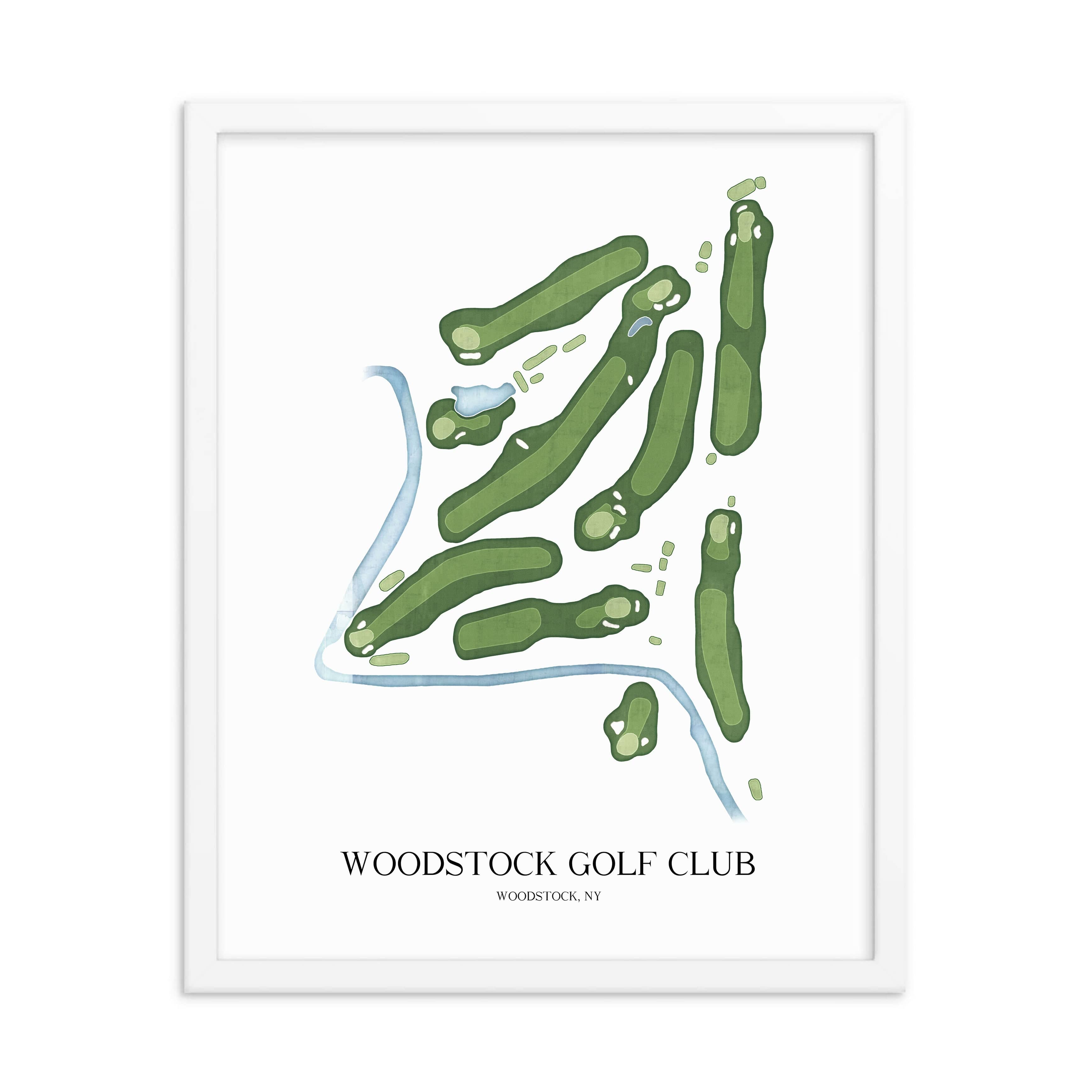 The 19th Hole Golf Shop - Golf Course Prints - Woodstock Golf Club Golf Course Map Golf Map