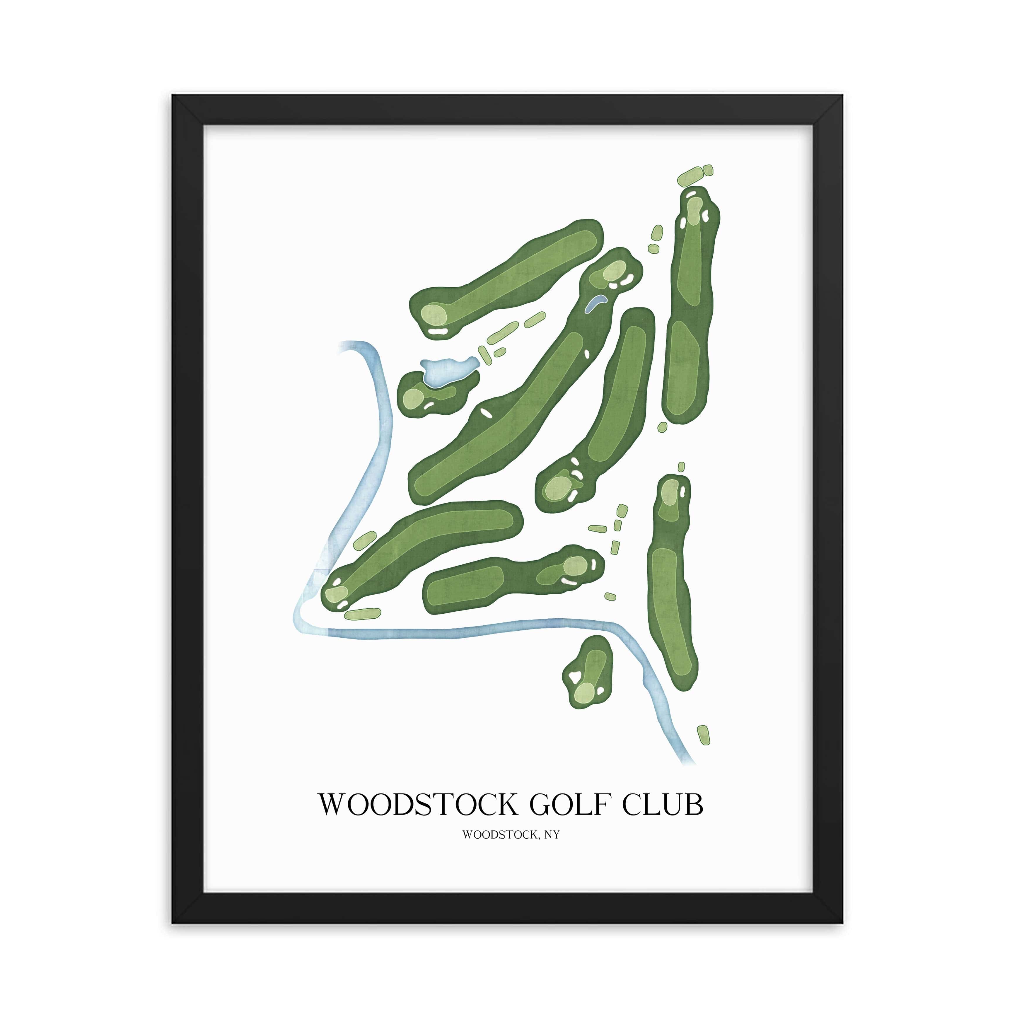 The 19th Hole Golf Shop - Golf Course Prints - Woodstock Golf Club Golf Course Map Golf Map