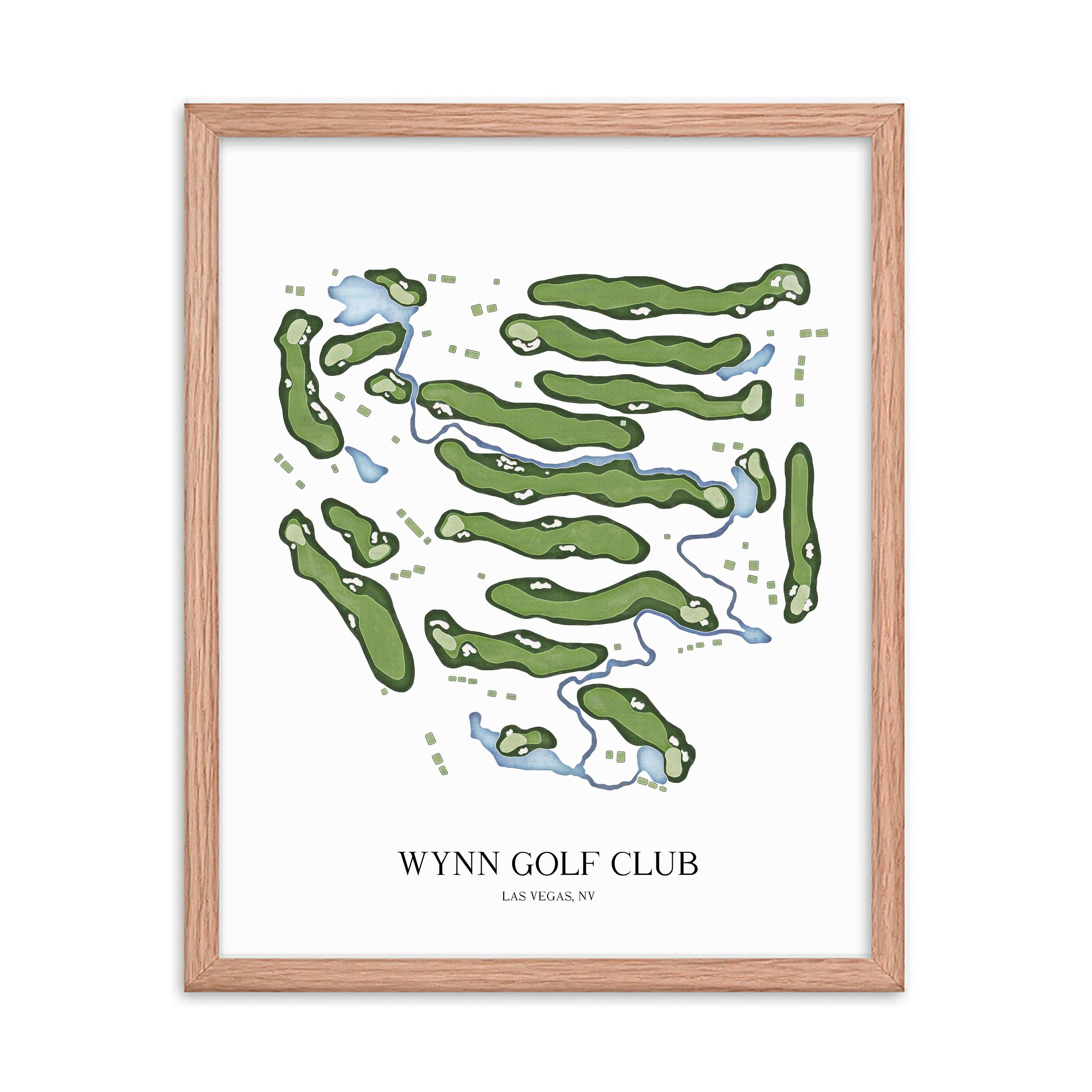 The 19th Hole Golf Shop - Golf Course Prints - Wynn Golf Club Golf Course Map Golf Map