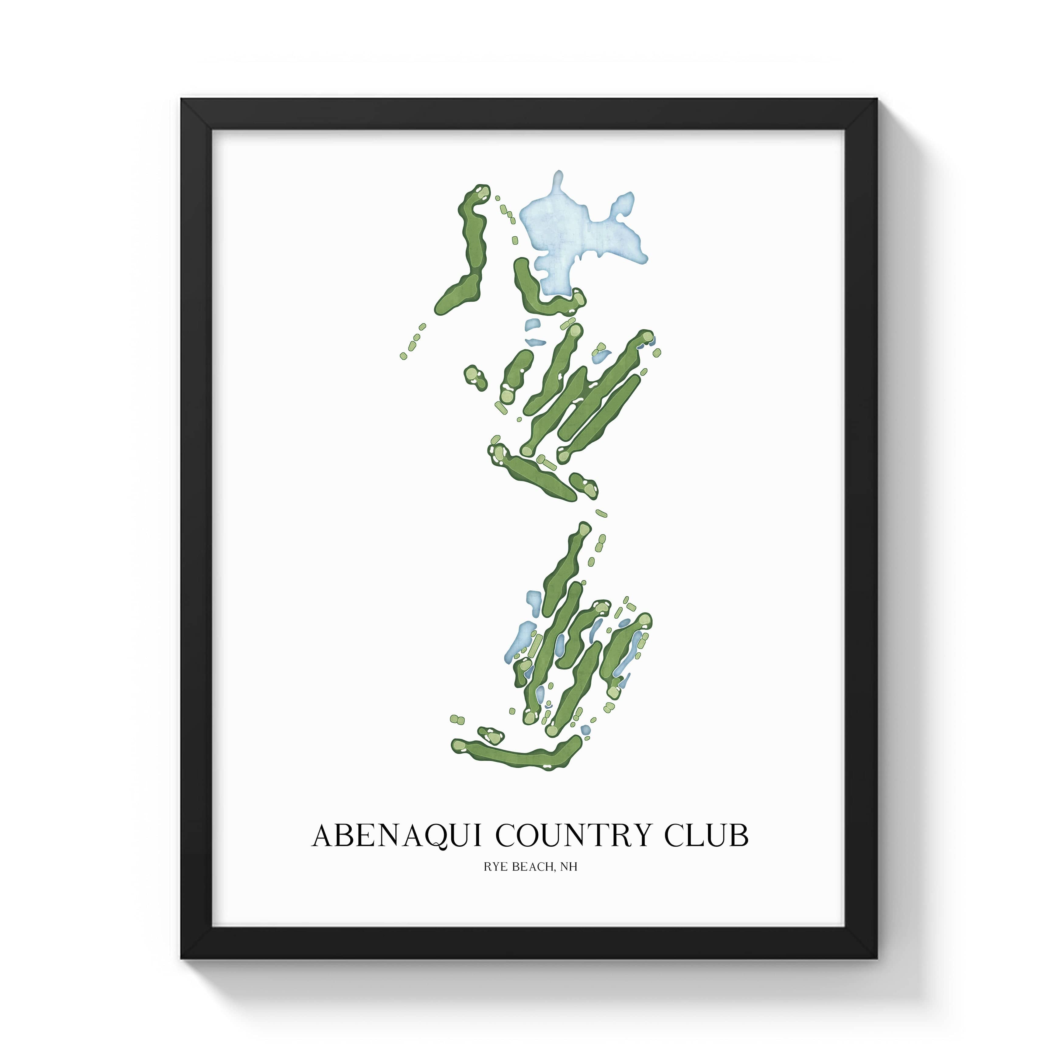 The 19th Hole Golf Shop - Golf Course Prints -  Abenaqui Country Club Golf Course Map Golf Map