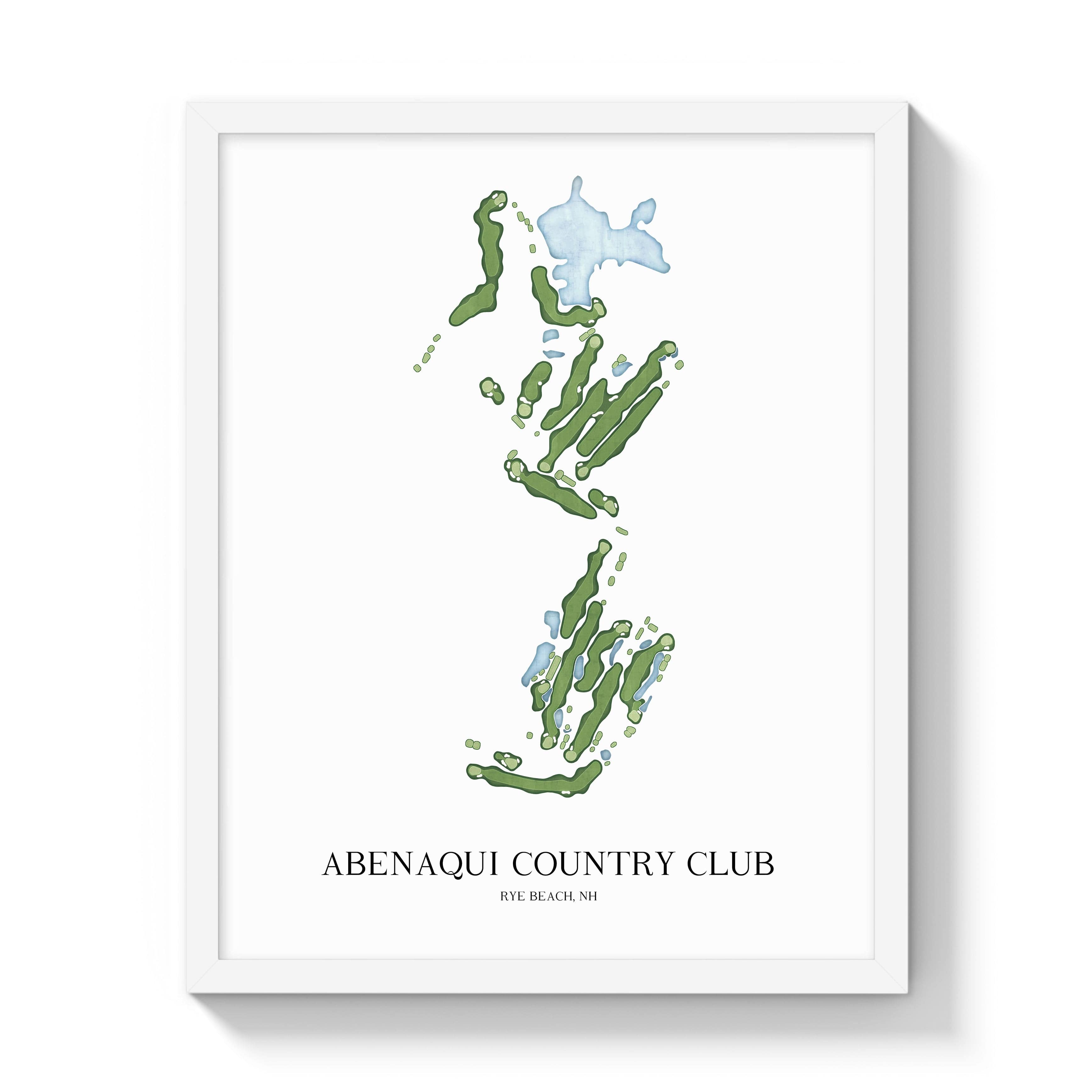 The 19th Hole Golf Shop - Golf Course Prints -  Abenaqui Country Club Golf Course Map Golf Map