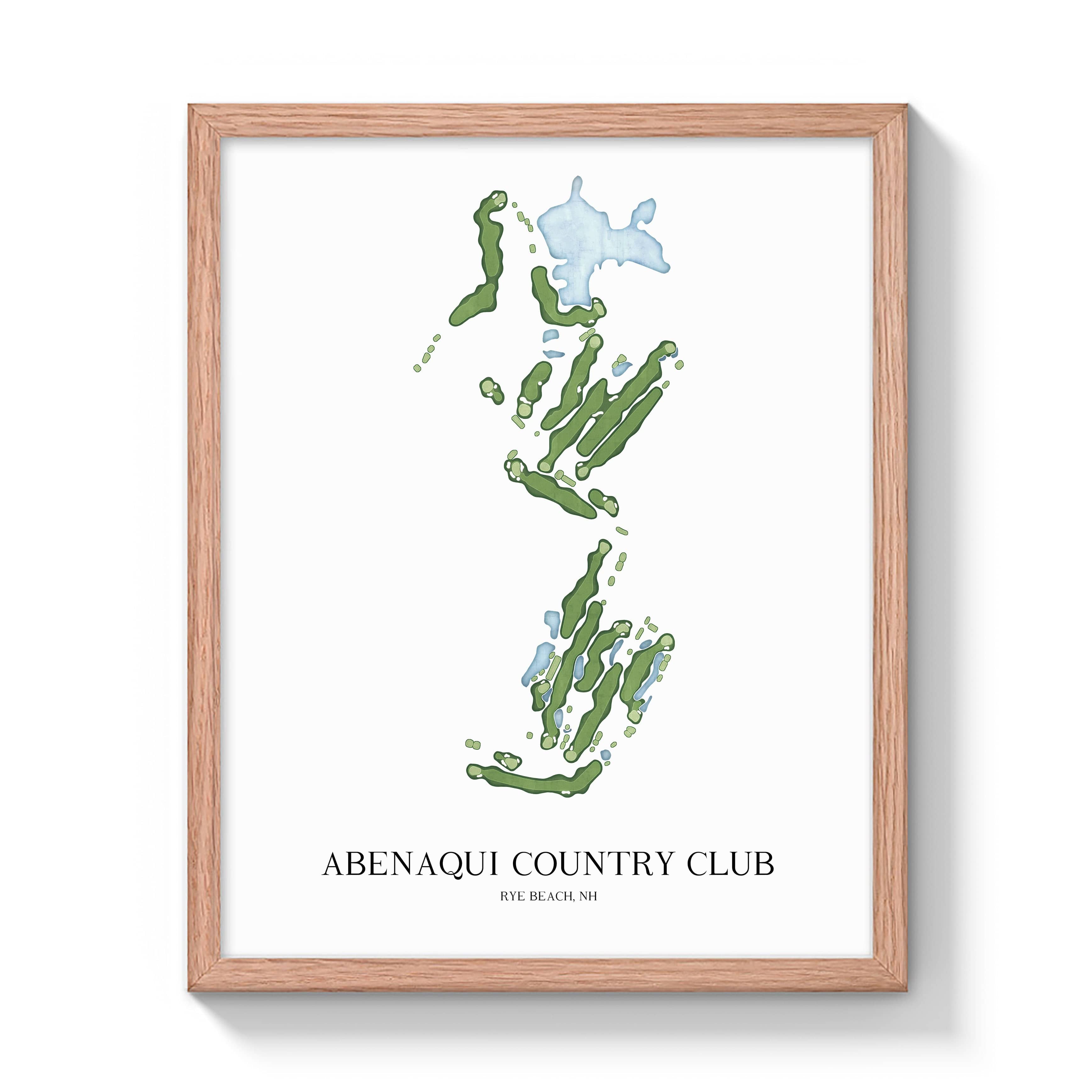 The 19th Hole Golf Shop - Golf Course Prints -  Abenaqui Country Club Golf Course Map Golf Map