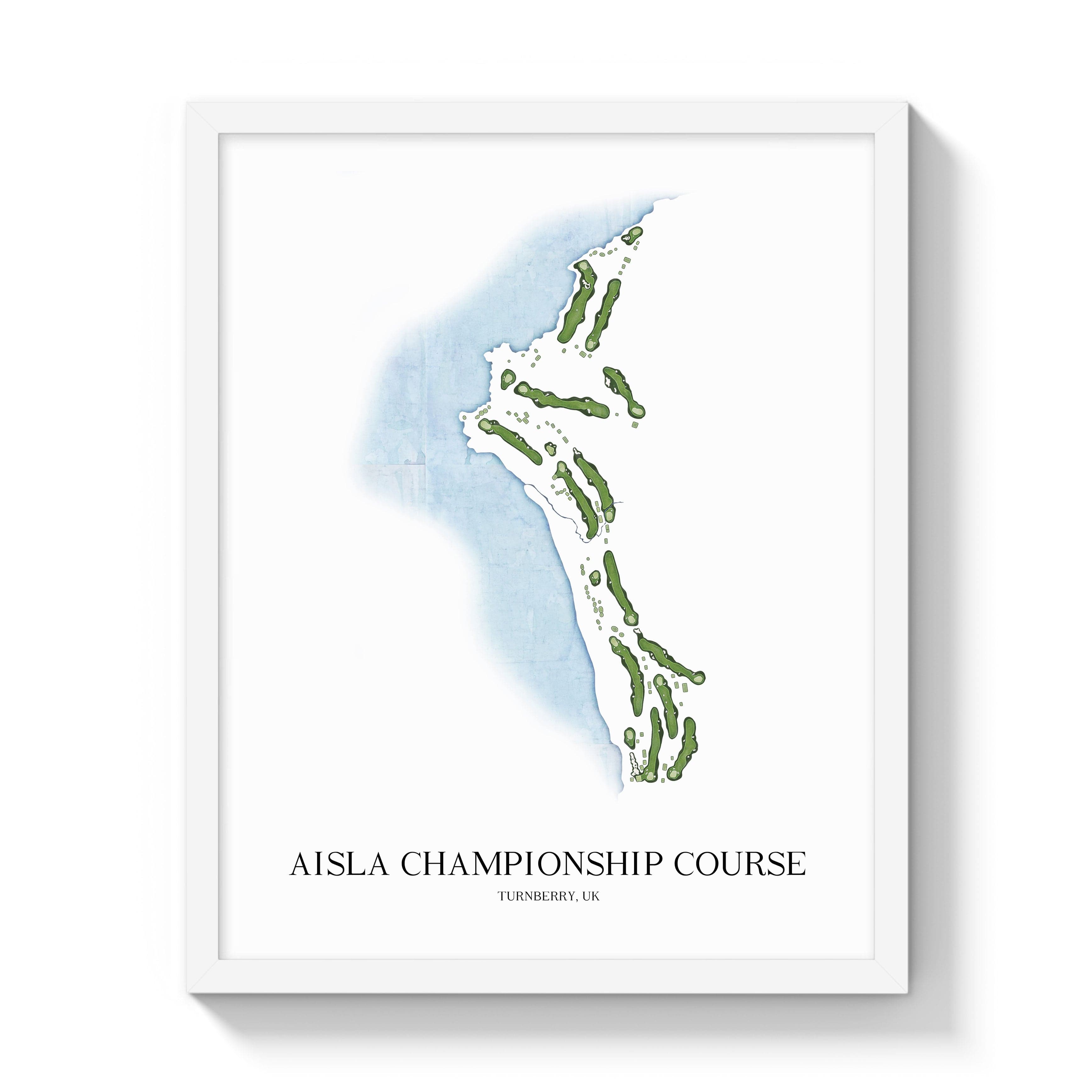 The 19th Hole Golf Shop - Golf Course Prints -  Aisla Championship Course Golf Course Map Golf Map