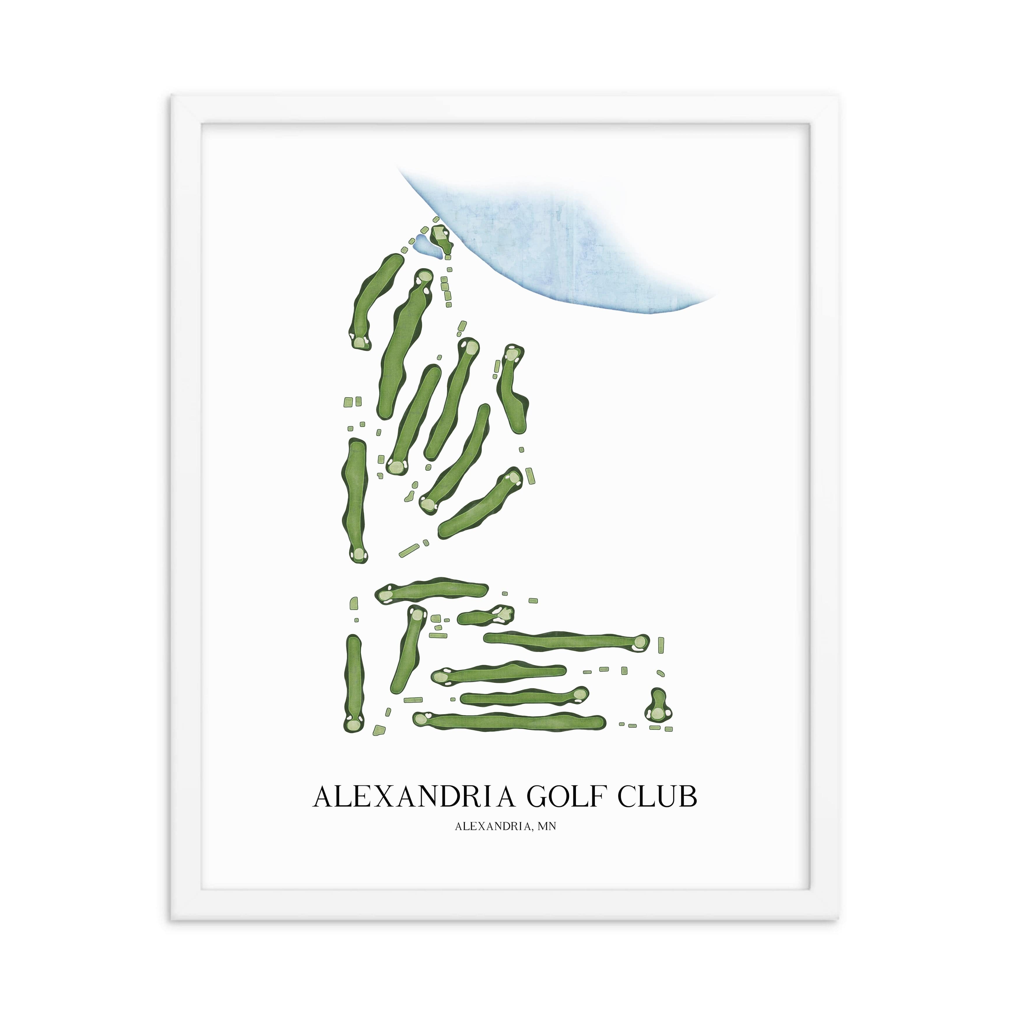 The 19th Hole Golf Shop - Golf Course Prints -  Alexandria Golf Club Golf Course Map