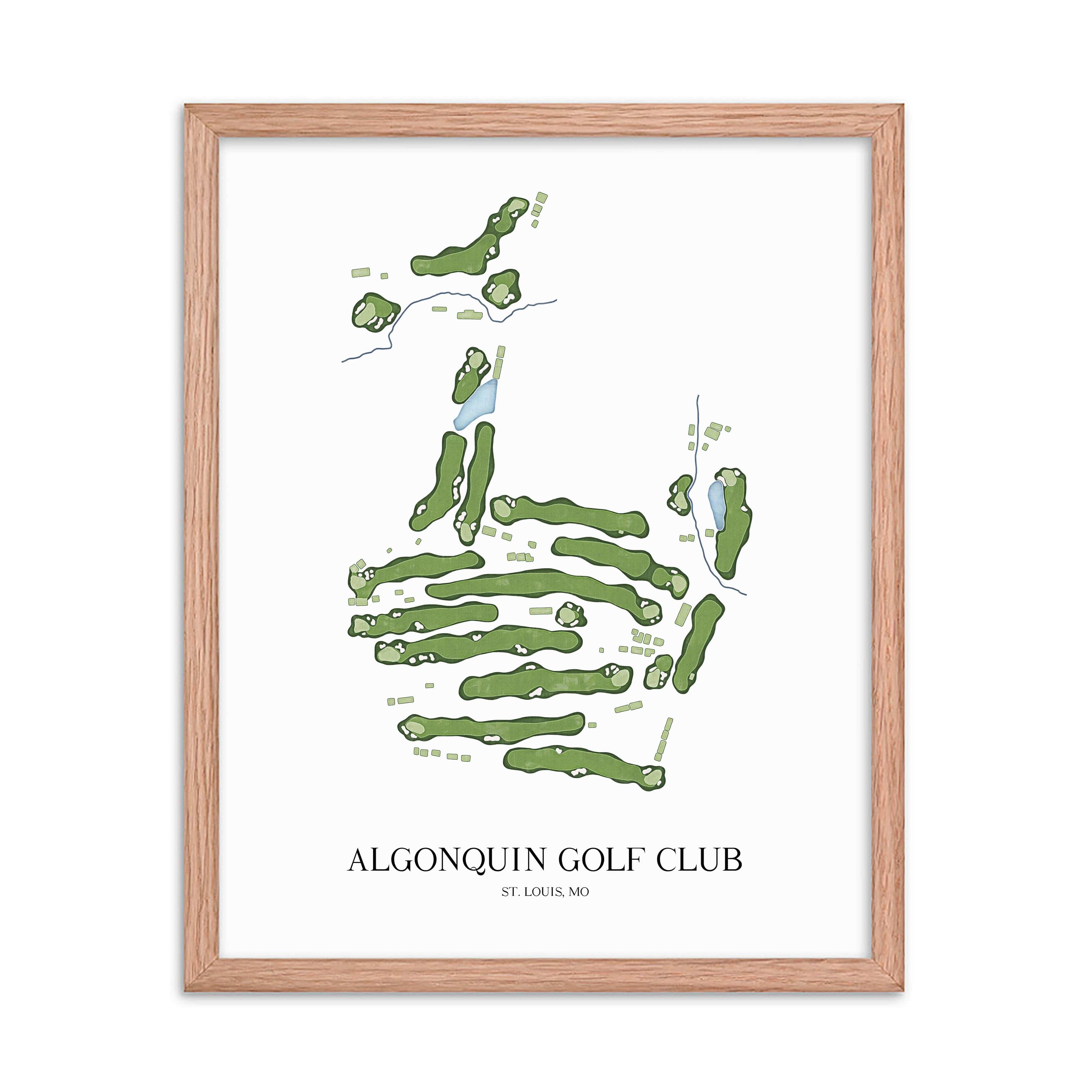 The 19th Hole Golf Shop - Golf Course Prints -  Algonquin Golf Club Golf Course Map Golf Map