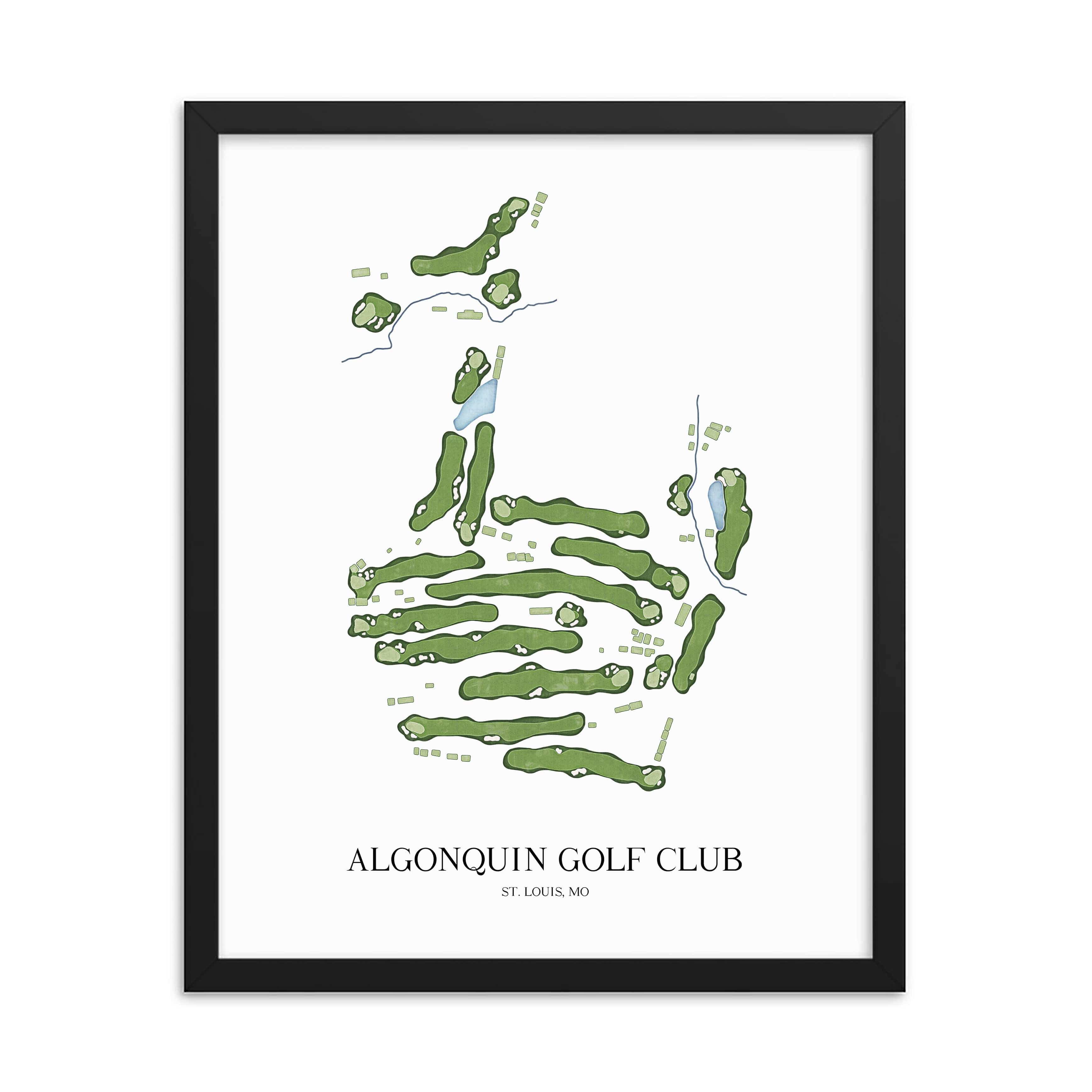 The 19th Hole Golf Shop - Golf Course Prints -  Algonquin Golf Club Golf Course Map Golf Map