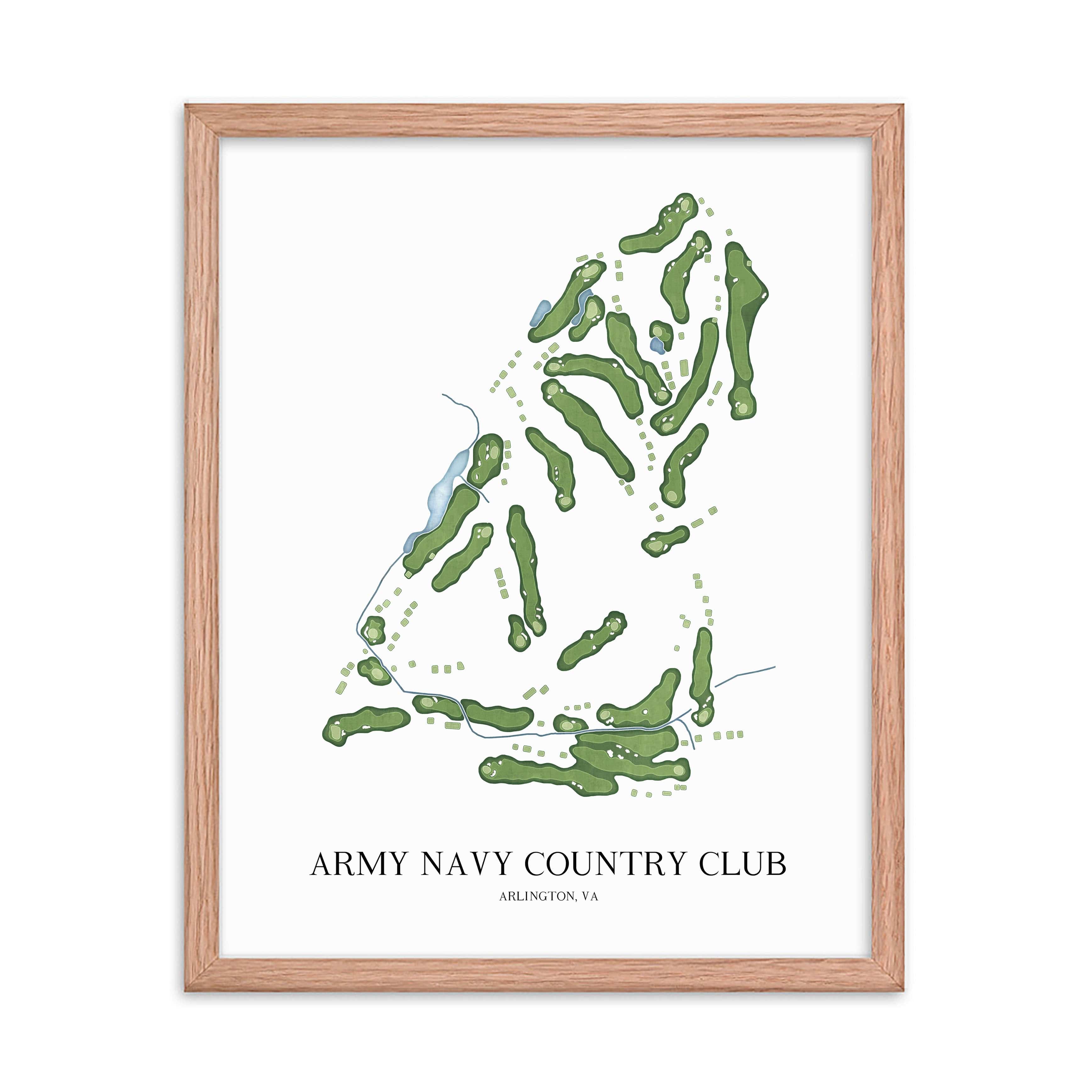The 19th Hole Golf Shop - Golf Course Prints -  Army Navy Country Club - Arlington Golf Course Map