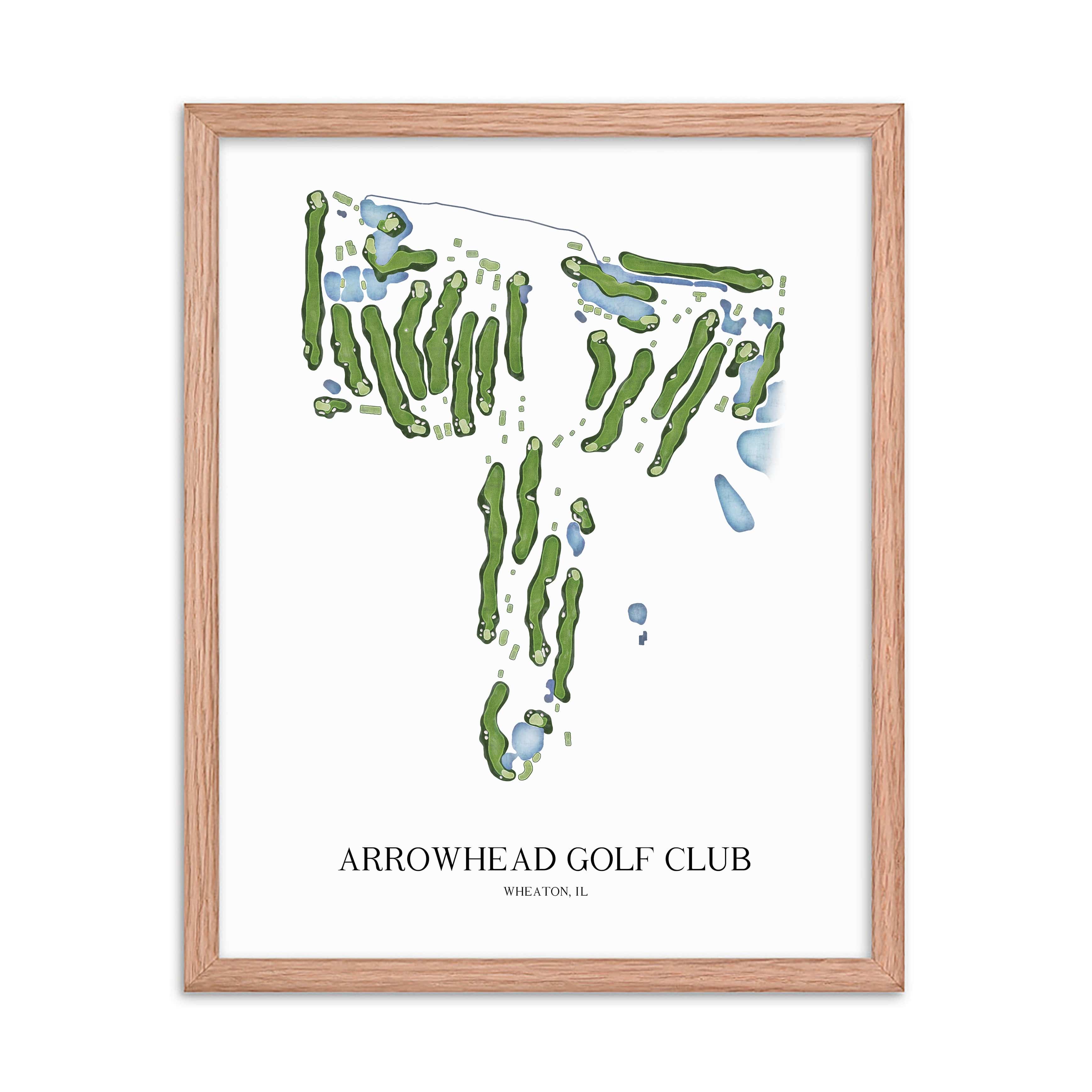 The 19th Hole Golf Shop - Golf Course Prints -  Arrowhead Golf Club Golf Course Map Golf Map