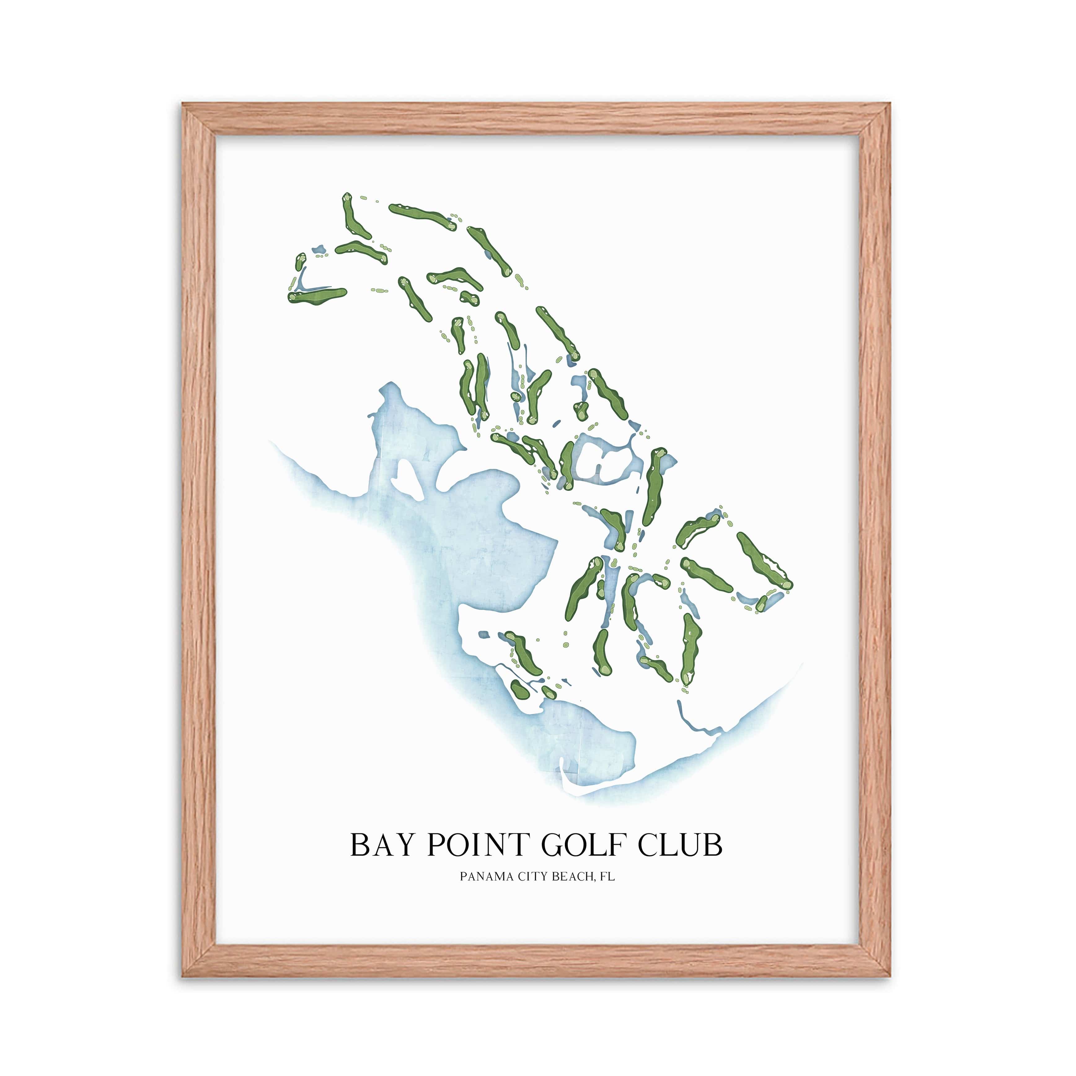 The 19th Hole Golf Shop - Golf Course Prints -  Bay Point Golf Club Golf Course Map Golf Map