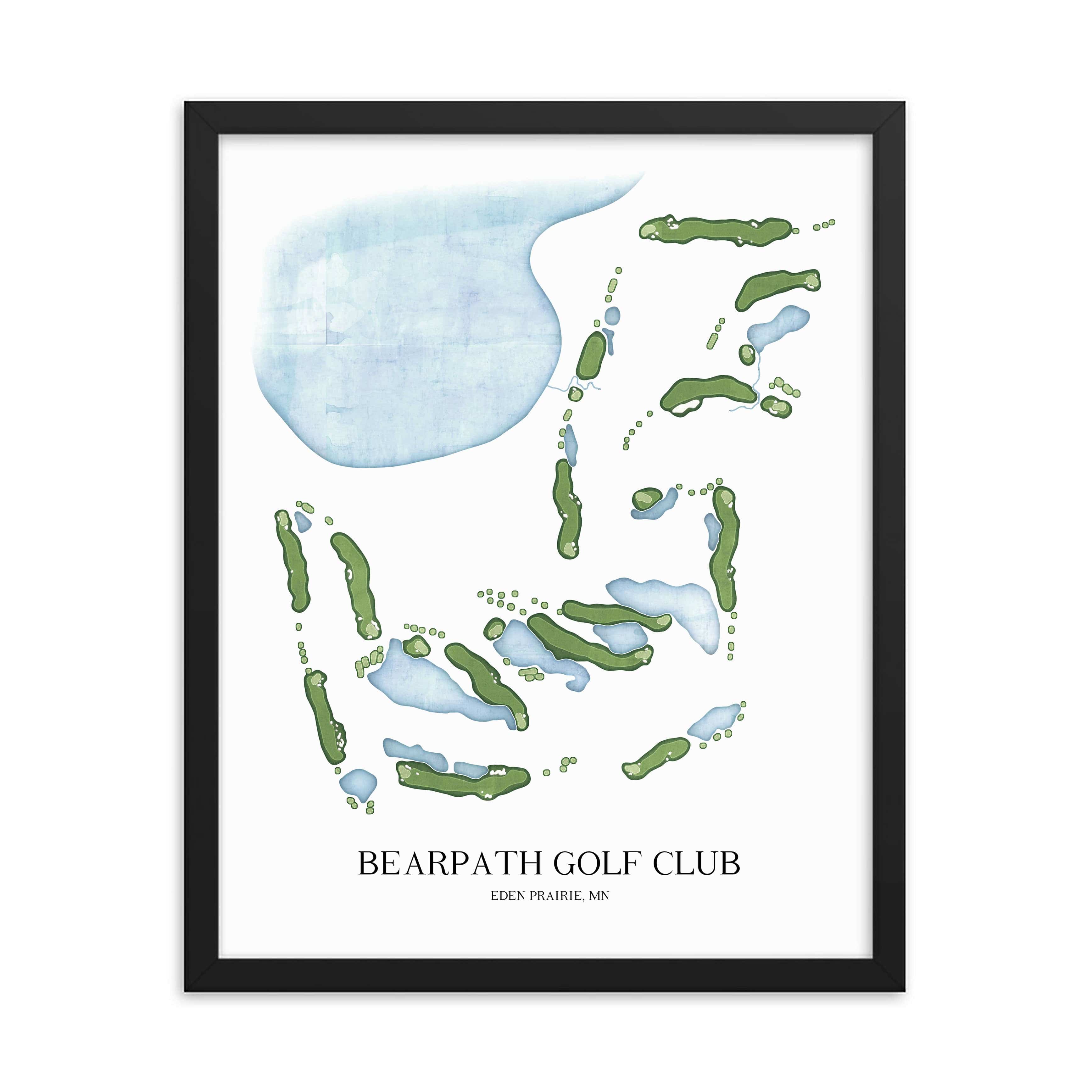 The 19th Hole Golf Shop - Golf Course Prints -  Bearpath Golf Club Golf Course Map
