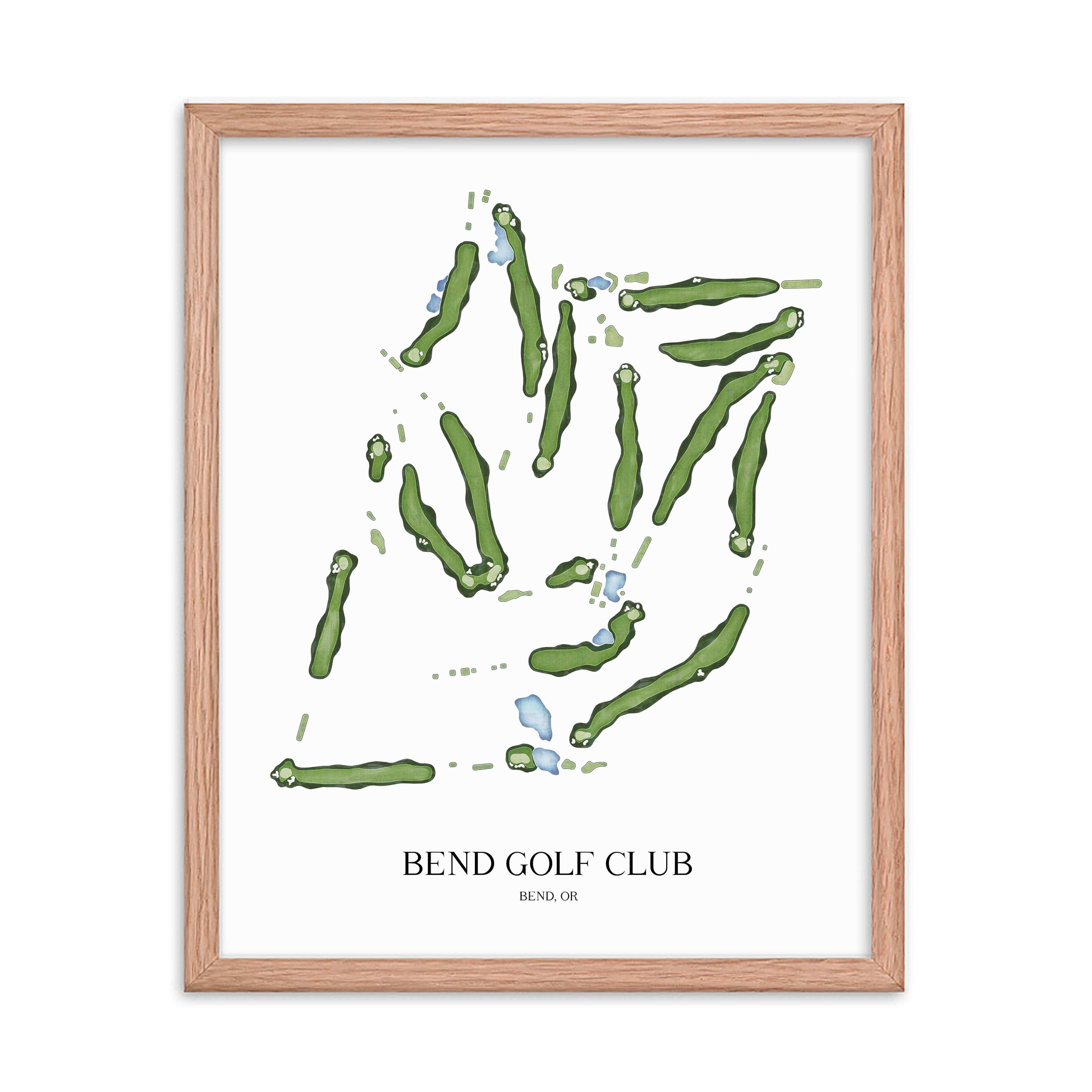 The 19th Hole Golf Shop - Golf Course Prints -  Bend Golf Club Golf Course Map Golf Map