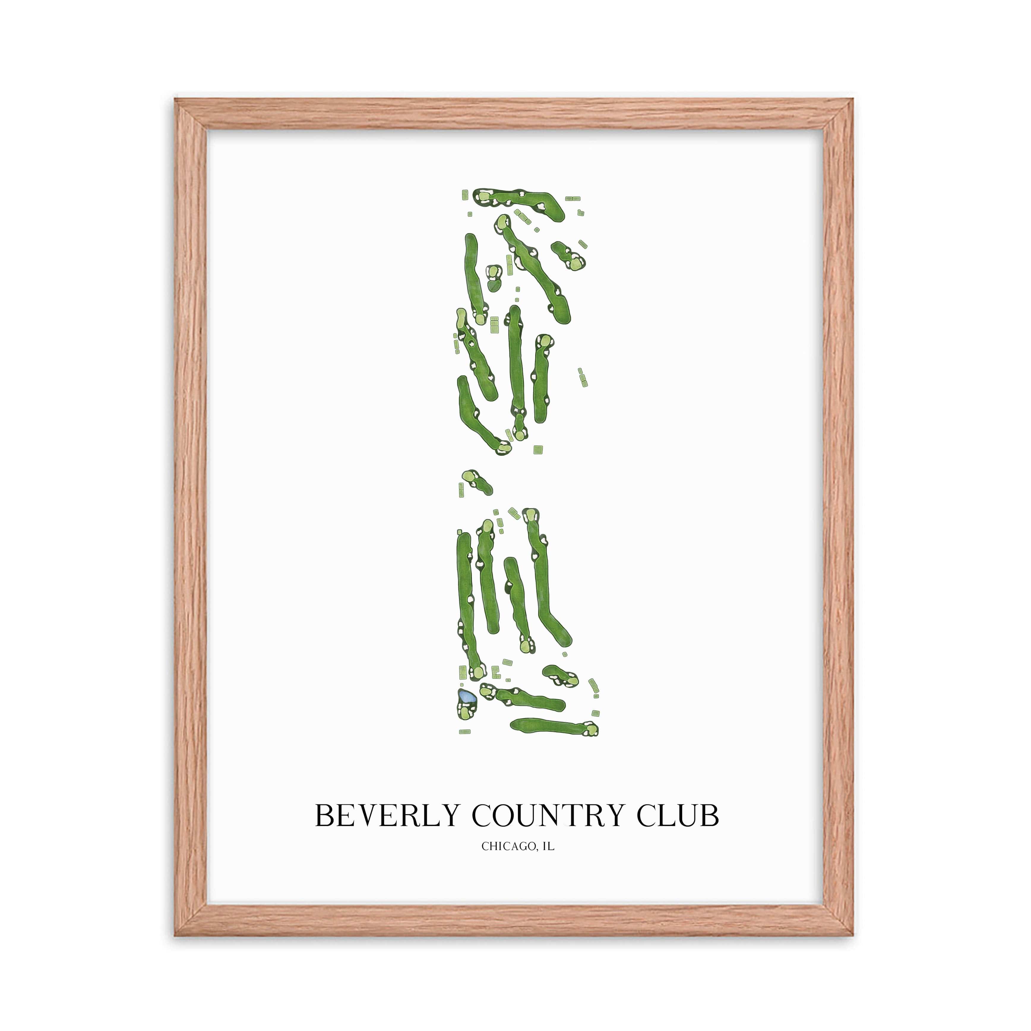 The 19th Hole Golf Shop - Golf Course Prints -  Beverly Country Club Golf Course Map Golf Map