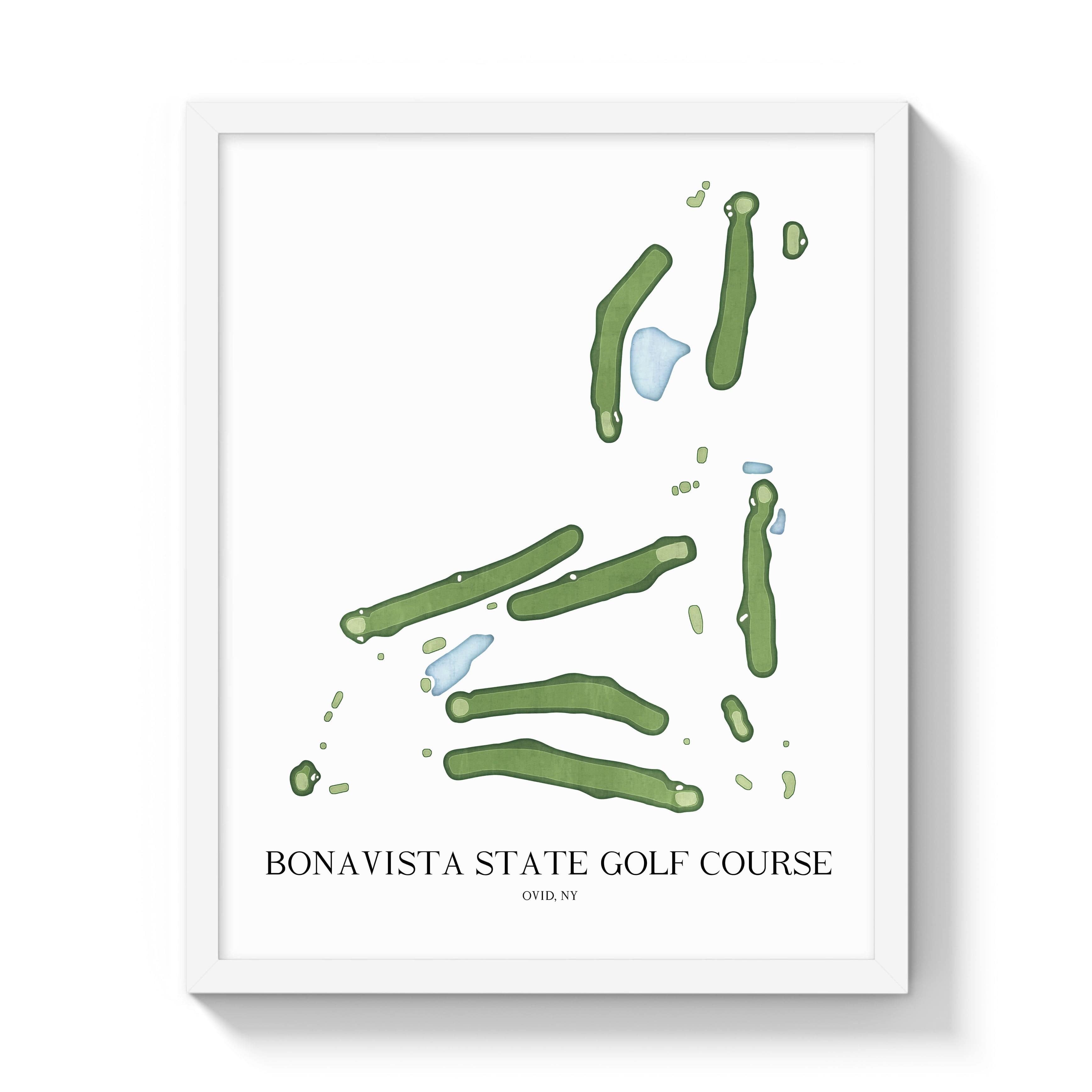 The 19th Hole Golf Shop - Golf Course Prints -  Bonavista State Golf Course Golf Course Map Golf Map