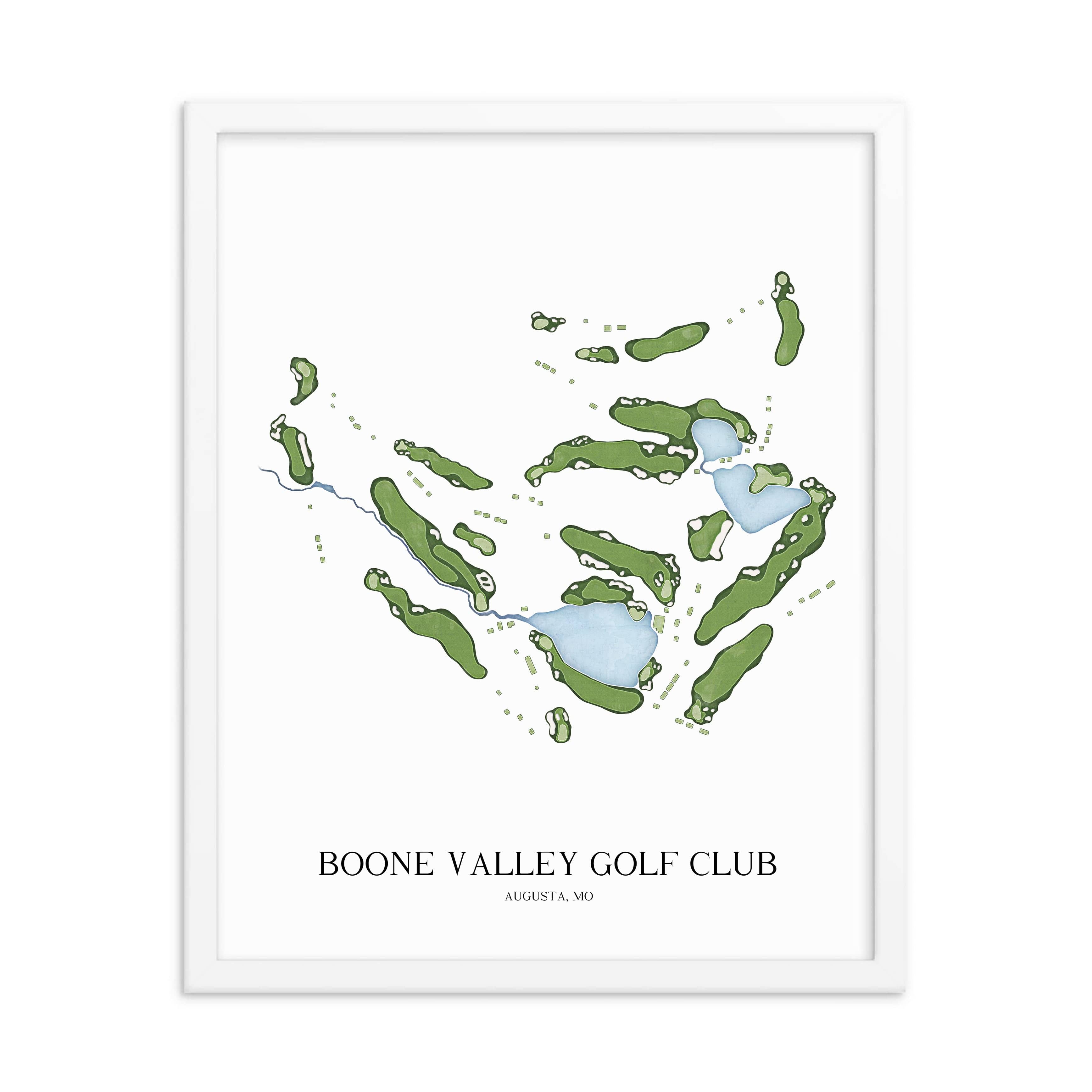 The 19th Hole Golf Shop - Golf Course Prints -  Boone Valley Golf Club Golf Course Map Golf Map