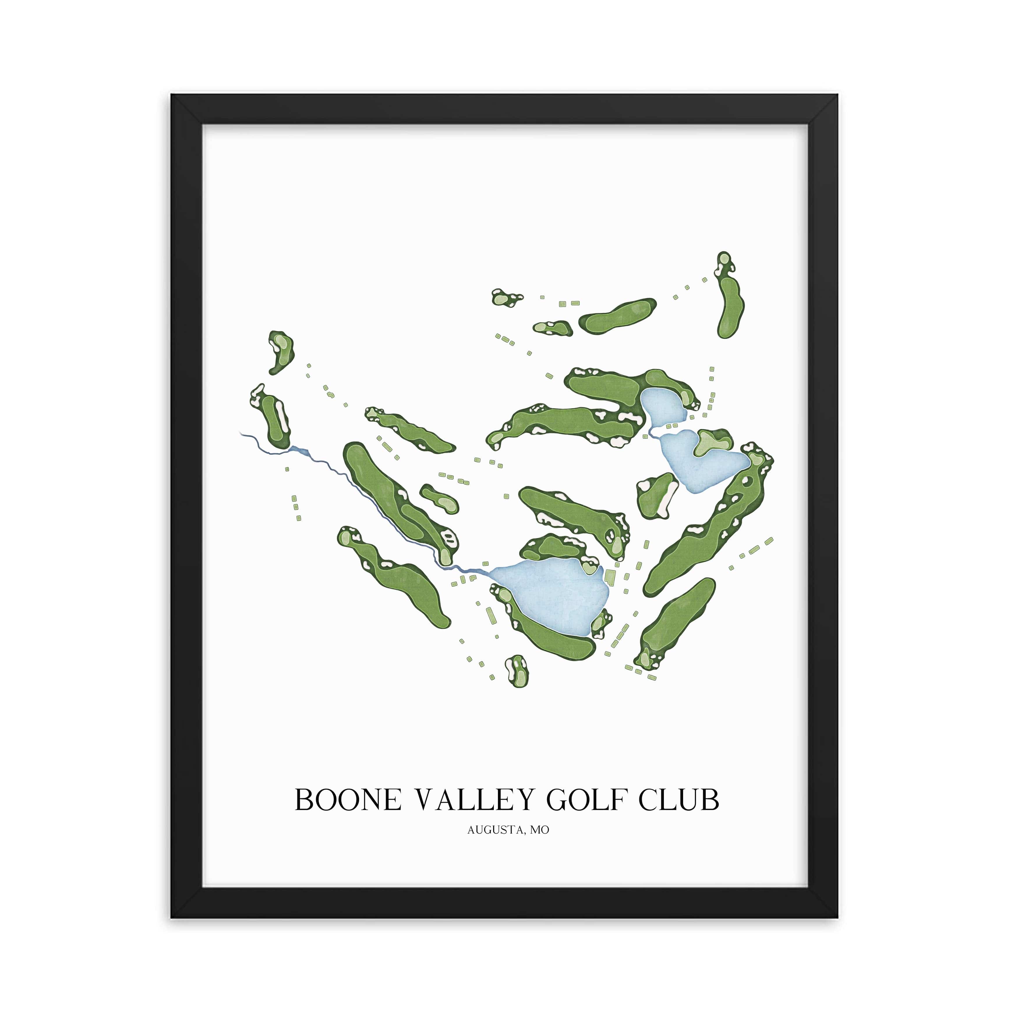 The 19th Hole Golf Shop - Golf Course Prints -  Boone Valley Golf Club Golf Course Map Golf Map