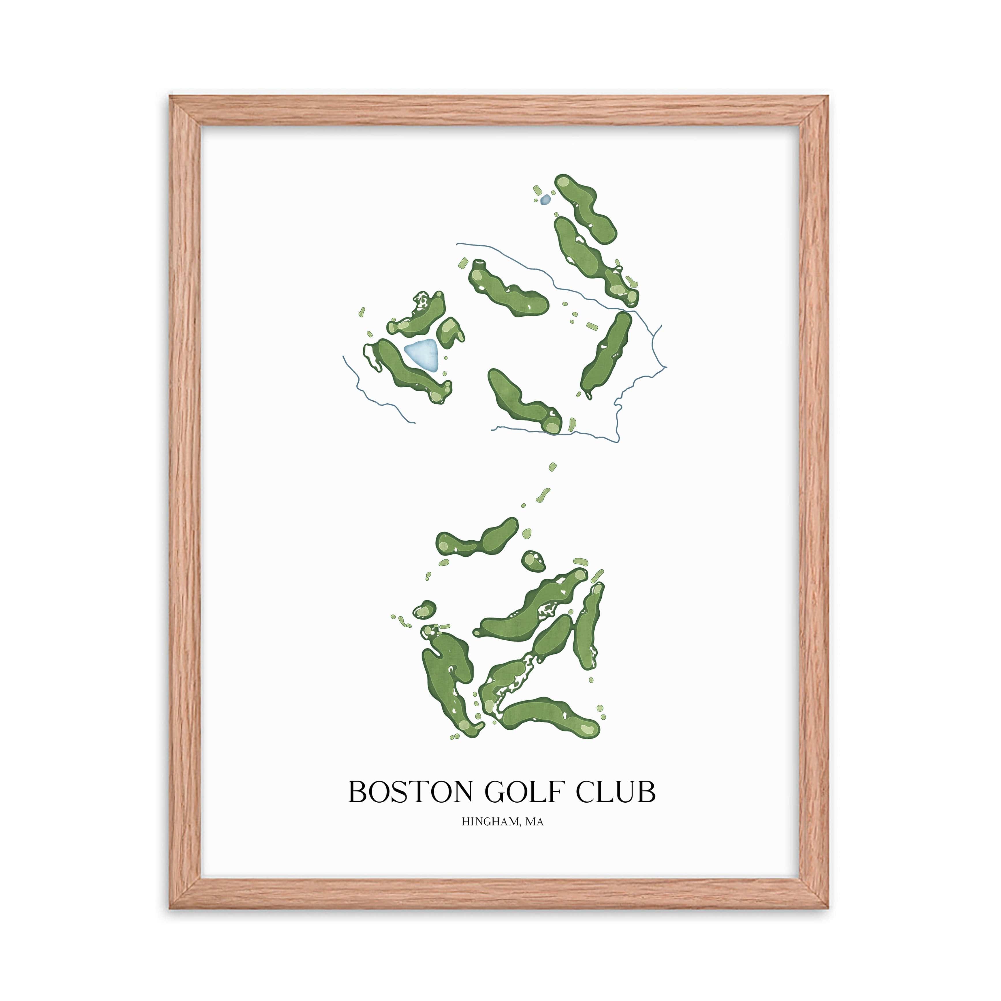 The 19th Hole Golf Shop - Golf Course Prints -  Boston Golf Club Golf Course Map Golf Map