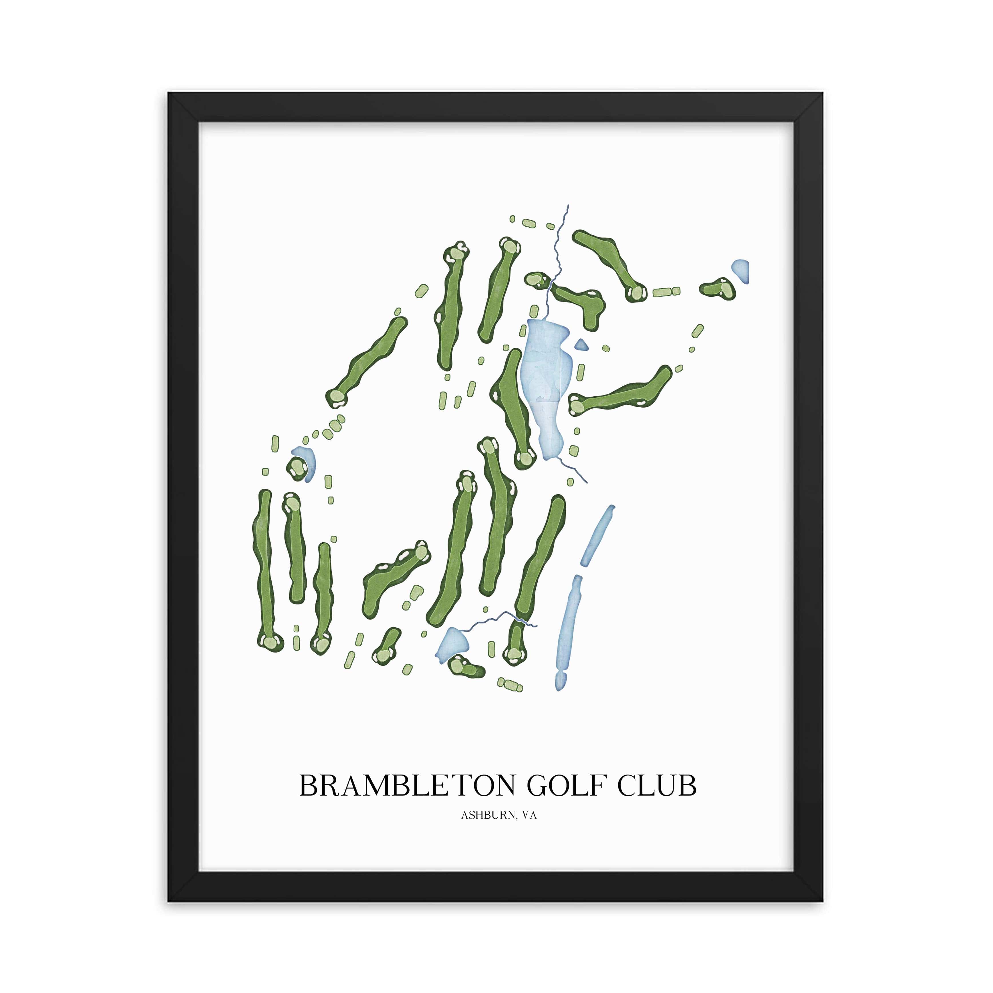 The 19th Hole Golf Shop - Golf Course Prints -  Brambleton Golf Club Golf Course Map