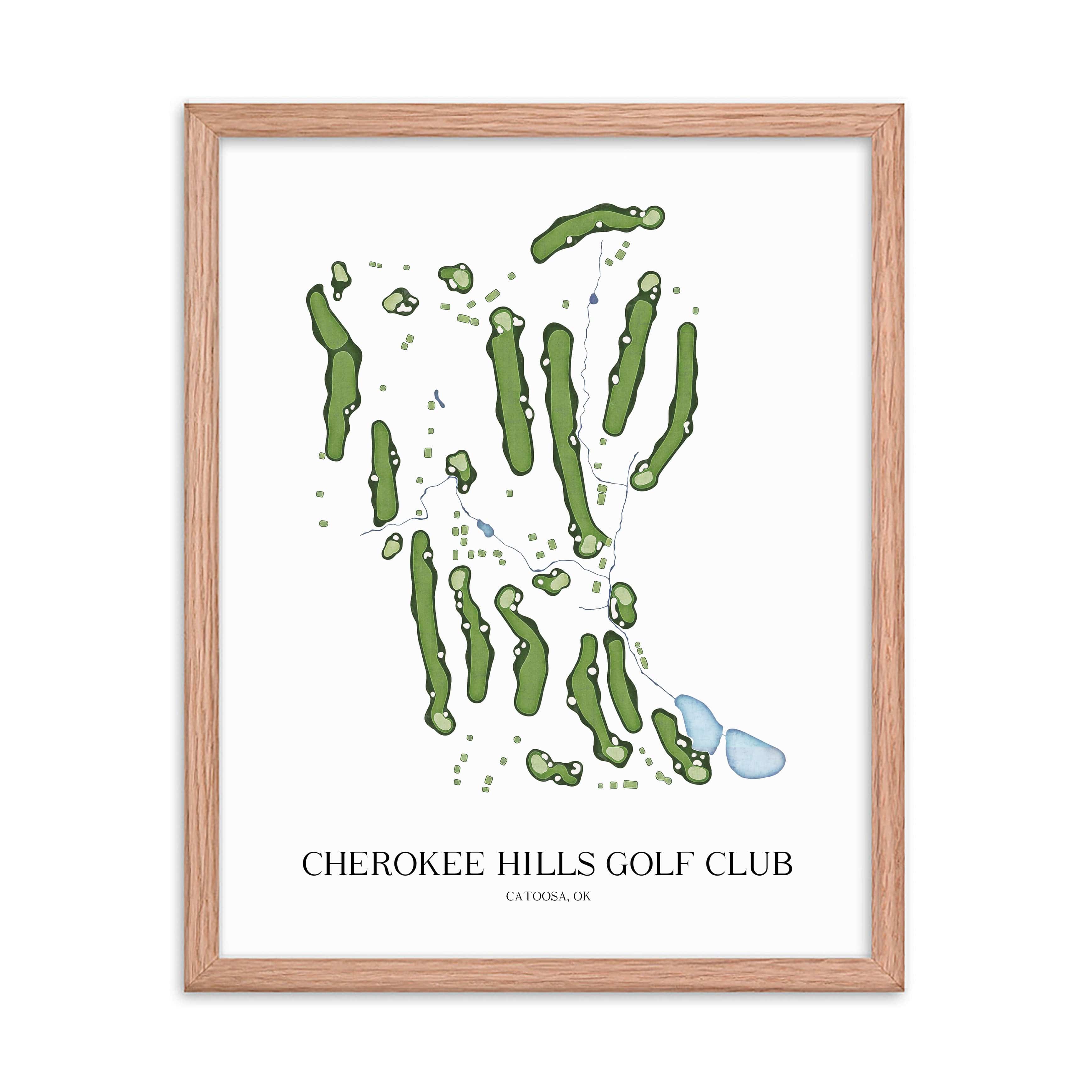The 19th Hole Golf Shop - Golf Course Prints -  Cherokee Hills Golf Club Golf Course Map