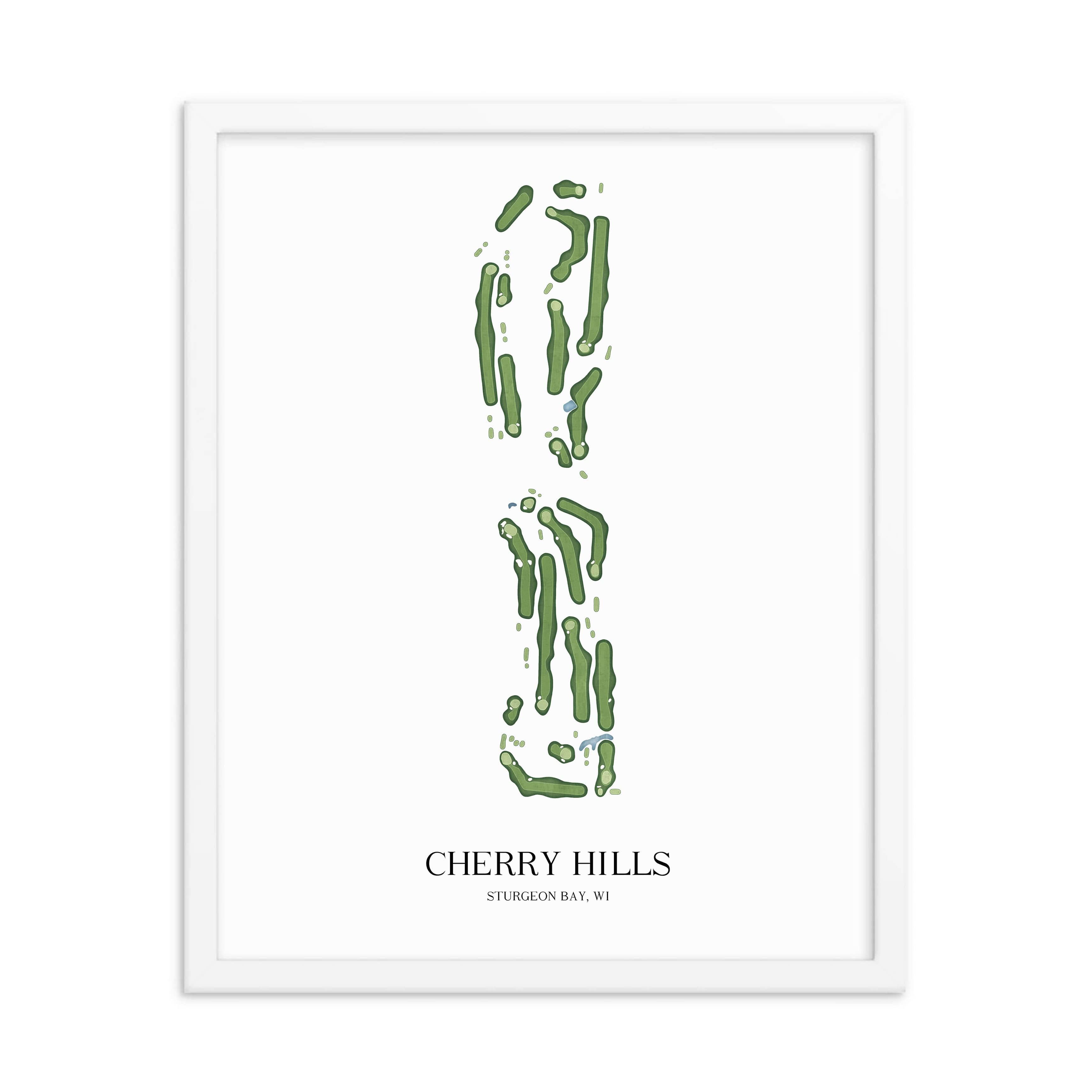 The 19th Hole Golf Shop - Golf Course Prints -  Cherry Hills Golf Course Map Golf Map