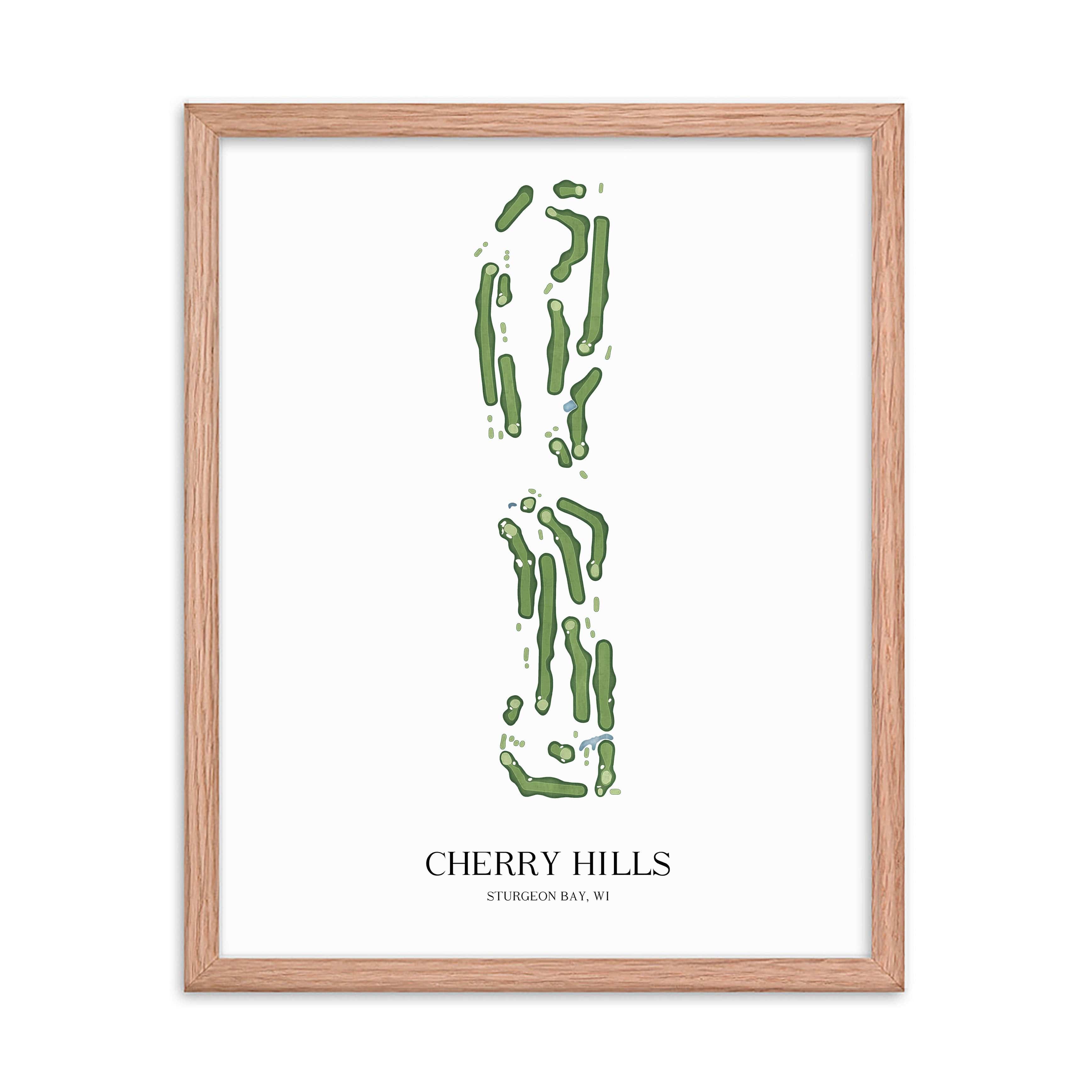 The 19th Hole Golf Shop - Golf Course Prints -  Cherry Hills Golf Course Map Golf Map