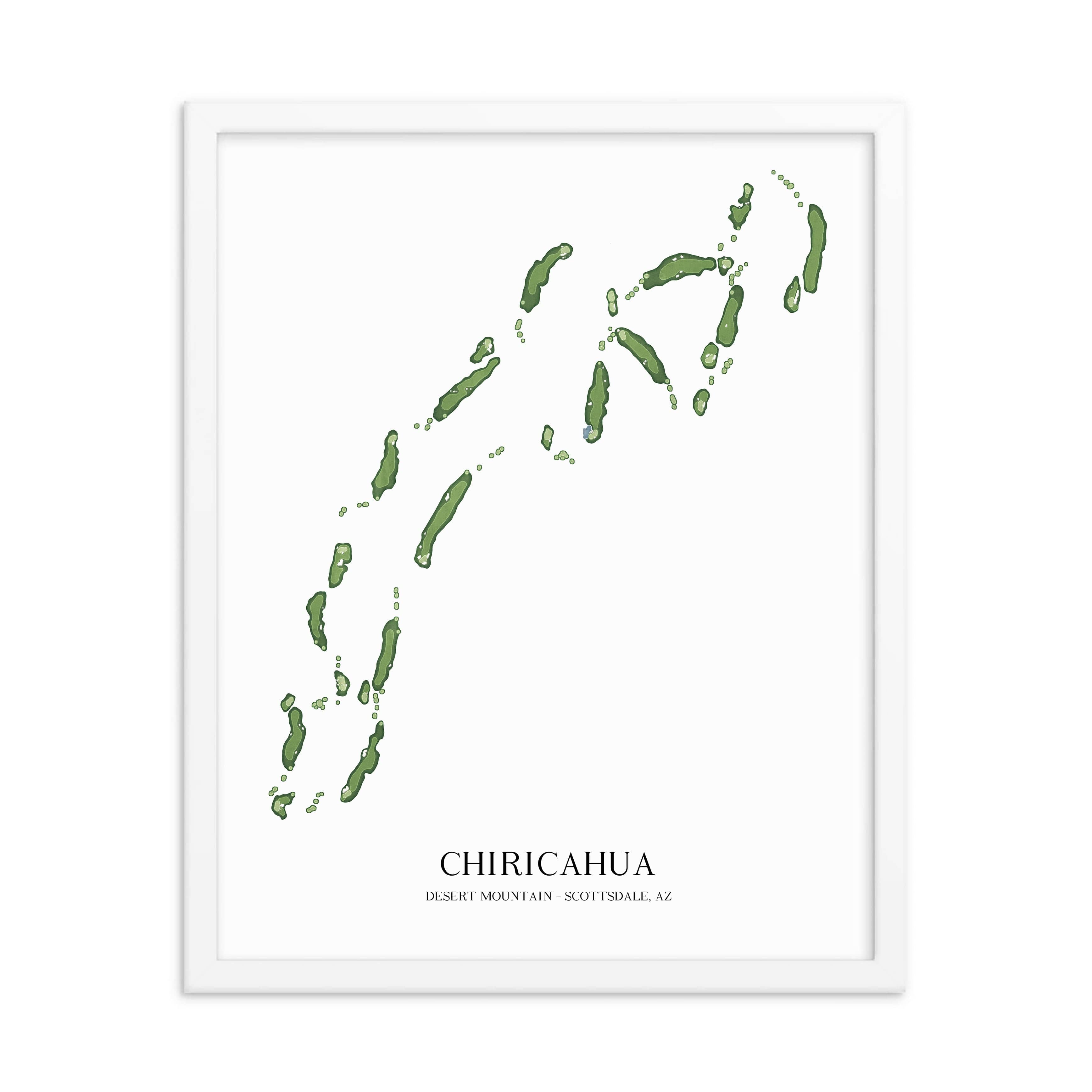 The 19th Hole Golf Shop - Golf Course Prints -  Chiricahua - Desert Mountain Golf Course Map Golf Map