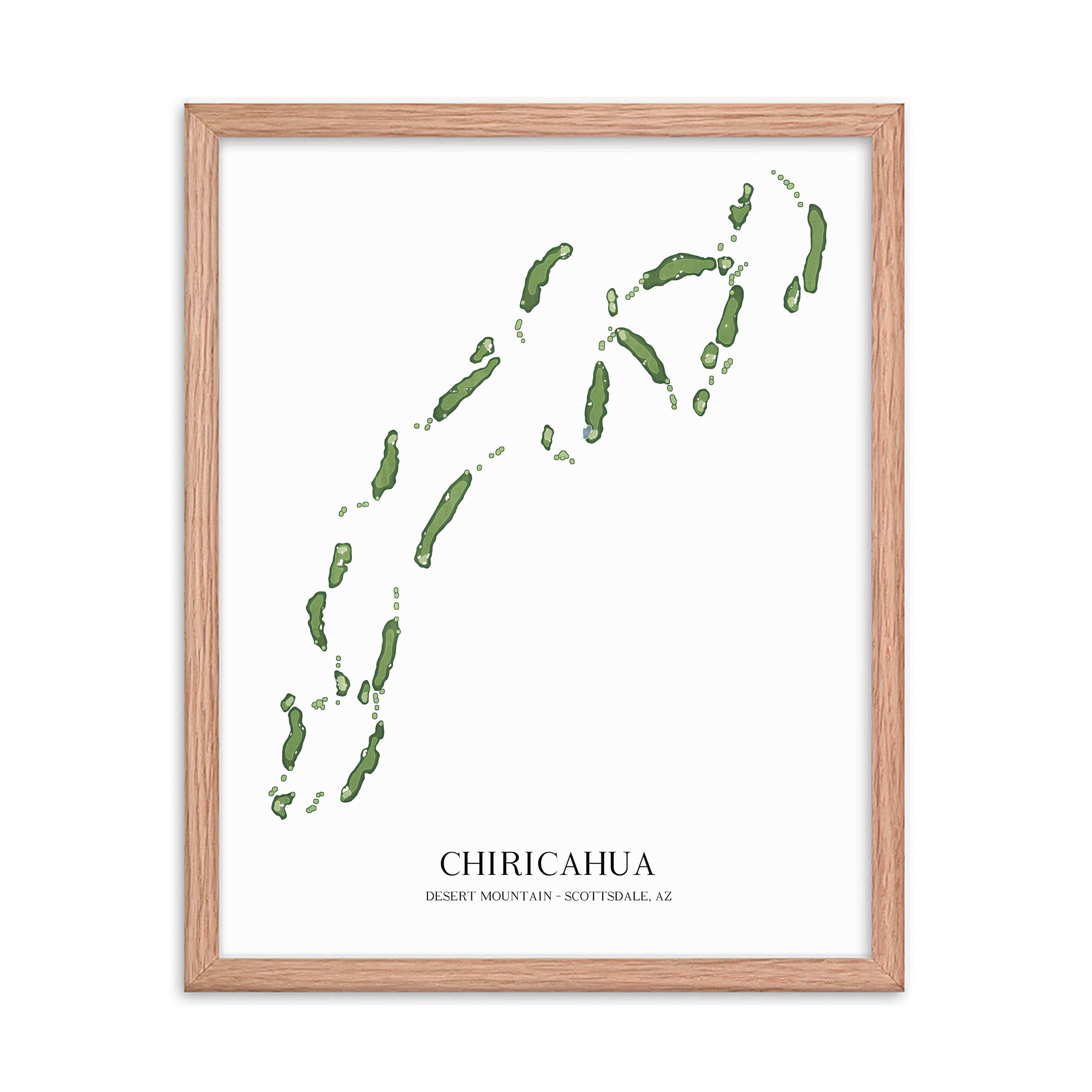 The 19th Hole Golf Shop - Golf Course Prints -  Chiricahua - Desert Mountain Golf Course Map Golf Map